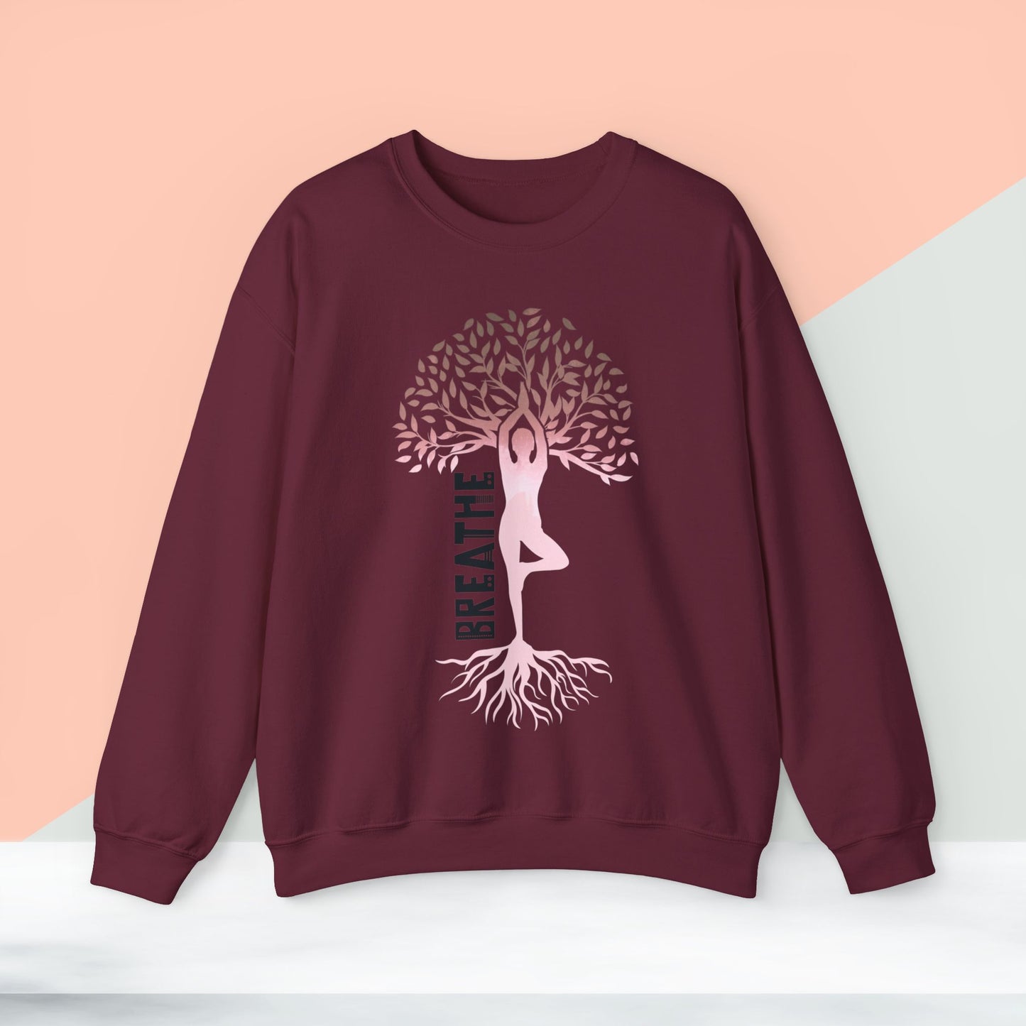 Breathe Yoga unisex heavy blend crewneck sweatshirt,Yoga workout Sweatshirt,Yoga lovers Sweatshirt, Yoga Instructor Gift, Gym Sweatshirt, Gift For Yoga lovers, Gift For Yogi.