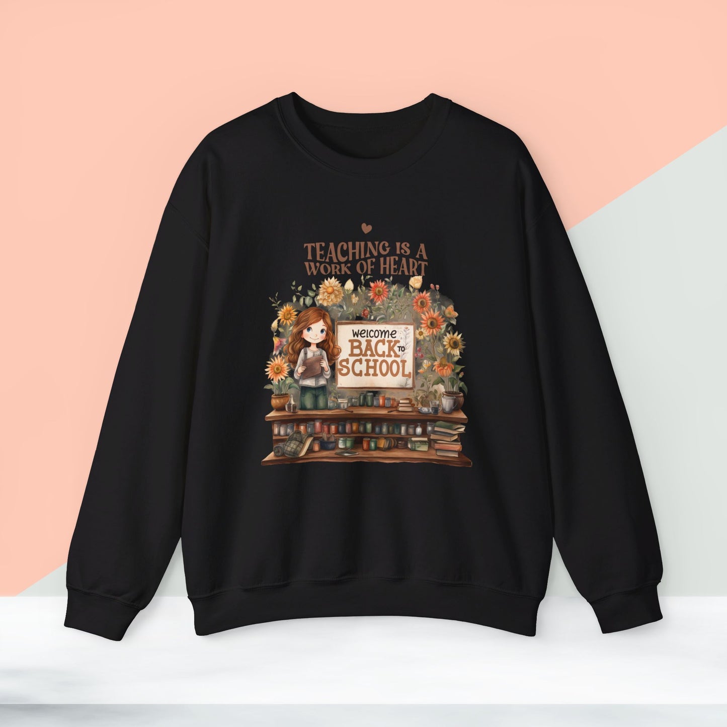 We Love Teachers Sweatshirt, Back To school unisex heavy blend crewneck sweatshirt, Teacher Back To school Sweatshirt. First Day Vibes Sweatshirt.