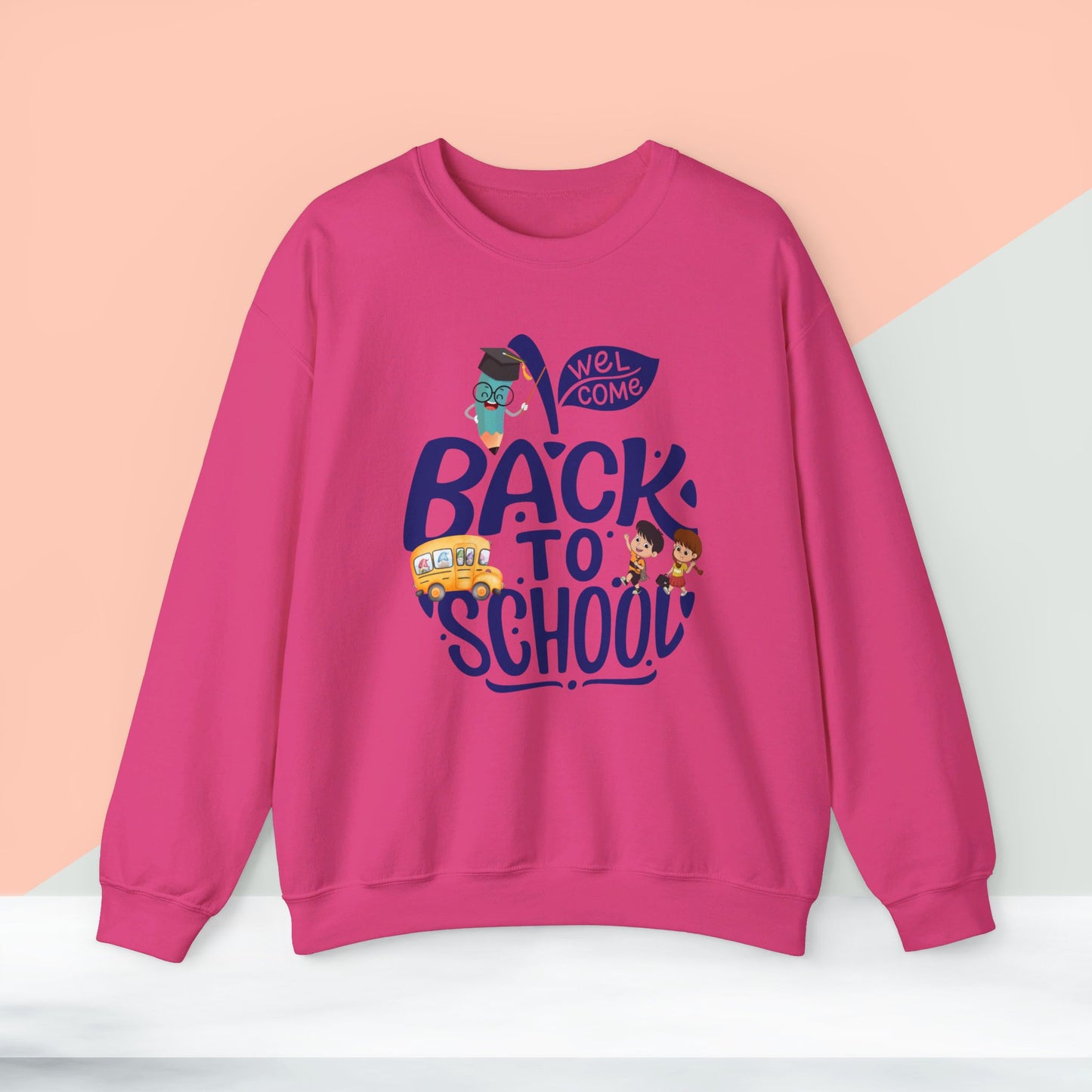 Back To school unisex heavy blend crewneck sweatshirt, We Love Teachers Sweatshirt,Teacher Back To school Sweatshirt. First Day Vibes Sweatshirt.