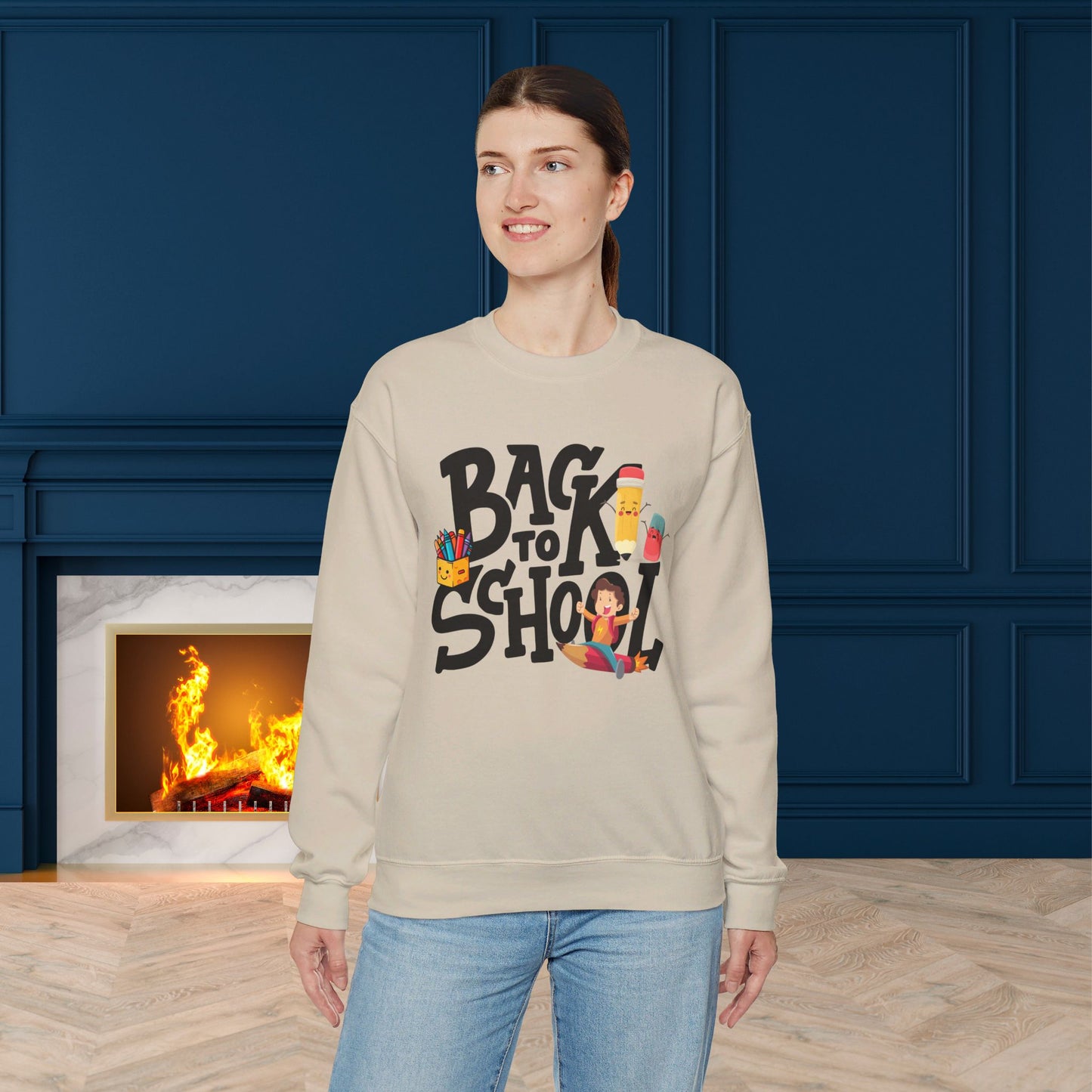 Back To school unisex heavy blend crewneck sweatshirt, We Love Teachers Sweatshirt,Teacher Back To school Sweatshirt. First Day Vibes Sweatshirt.