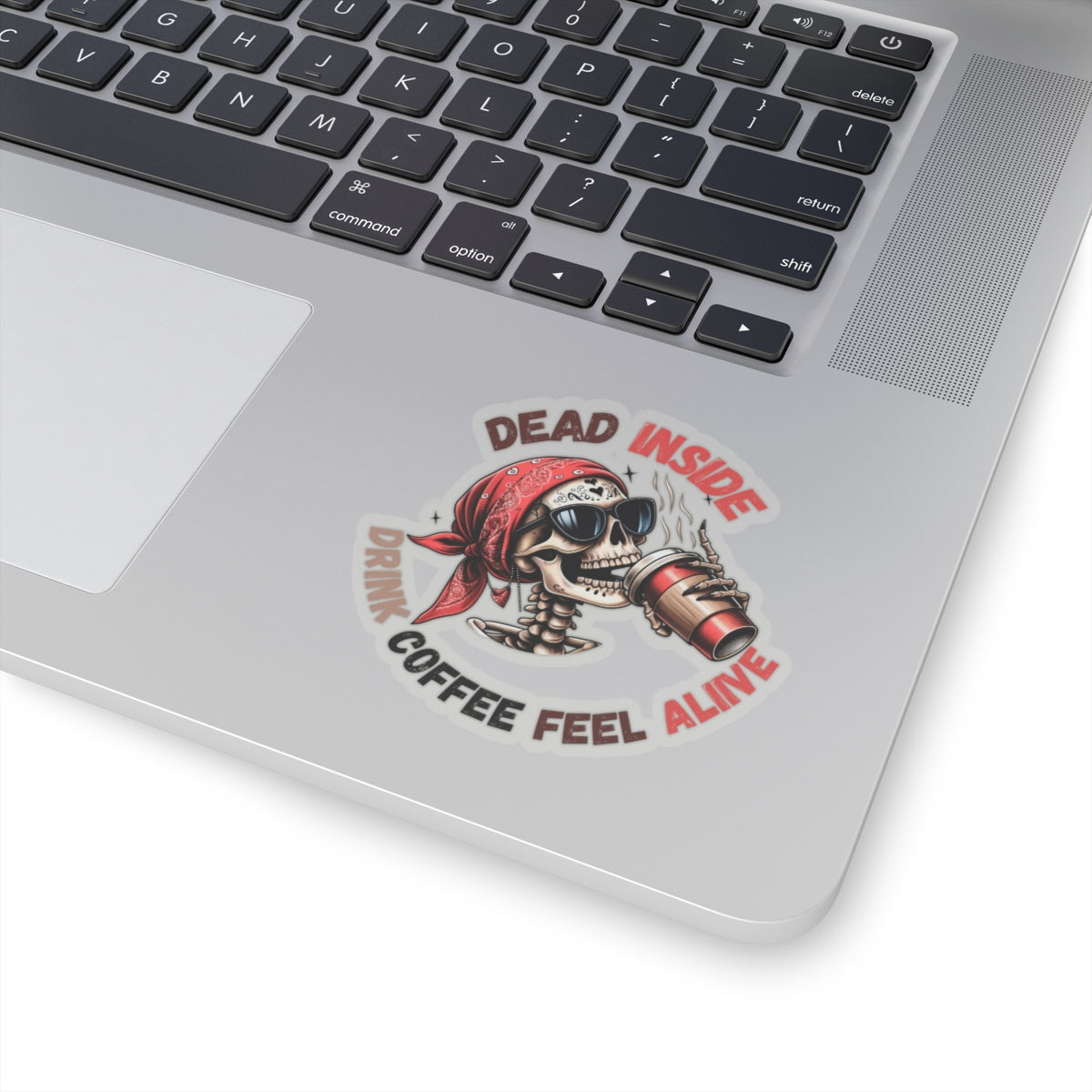 Drink Coffee Feel alive Kiss-Cut Stickers, Happy Halloween Kiss-Cut Stickers, Spooky Season Kiss-Cut Stickers, Cute Cat Halloween Kiss-Cut Stickers.