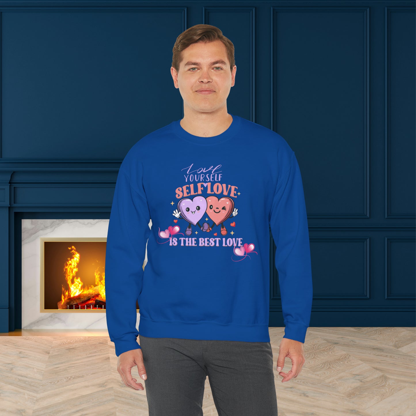 Happy valentines day Unisex Heavy Blend™ Crewneck Sweatshirt