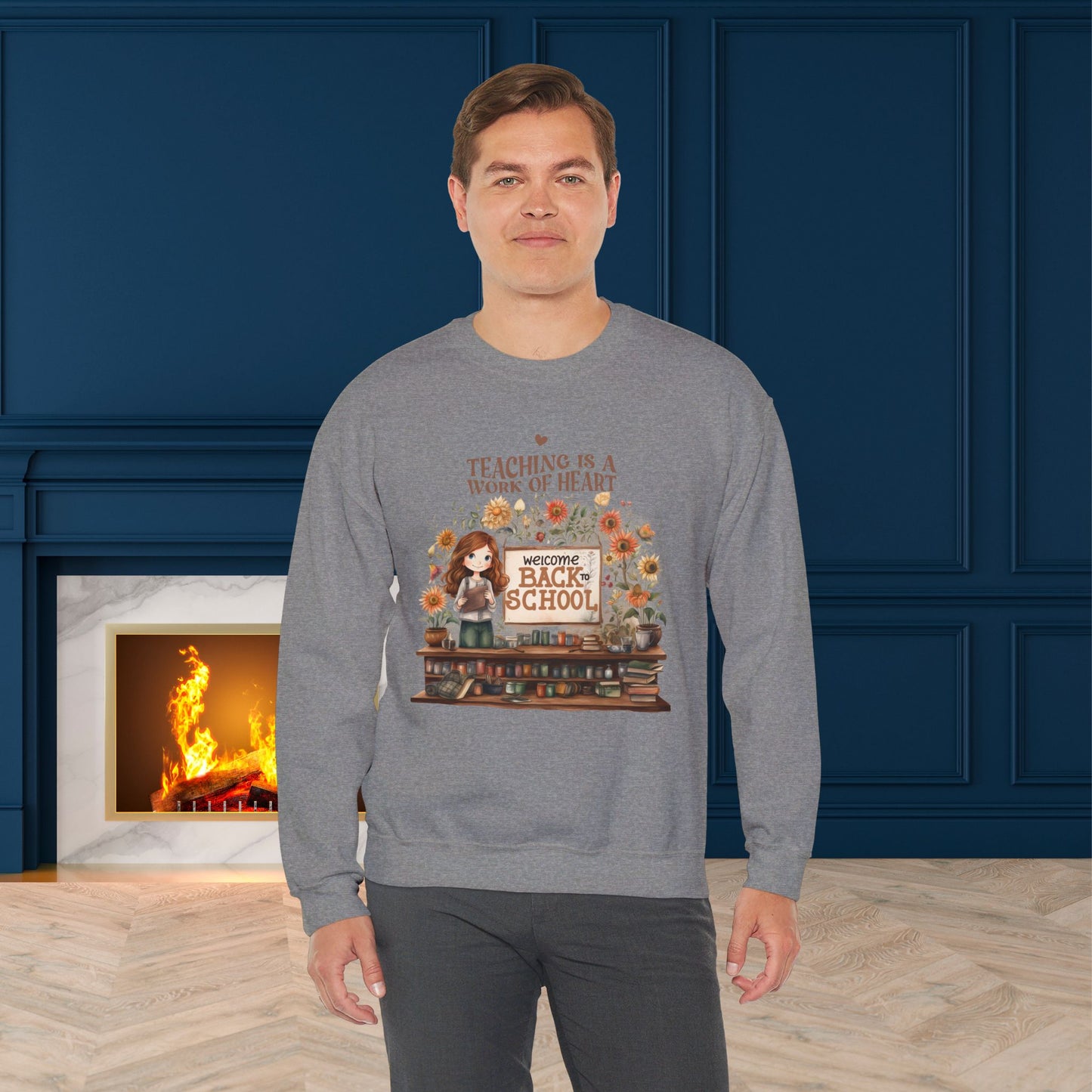 We Love Teachers Sweatshirt, Back To school unisex heavy blend crewneck sweatshirt, Teacher Back To school Sweatshirt. First Day Vibes Sweatshirt.
