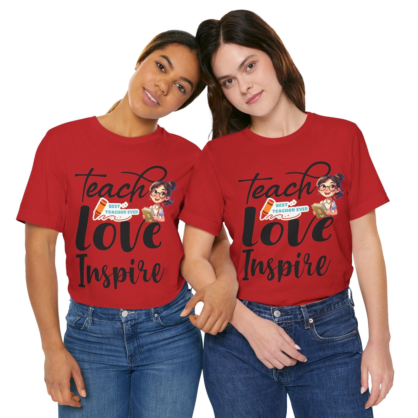 Teach Love Inspire T-shirt, Hello Teacher T-Shirt, Back To School T-Shirt, Teach Love Inspire Teacher Shirt, Teacher Back To school unisex jersey short sleeve.First Day Vibes T-Shirt.