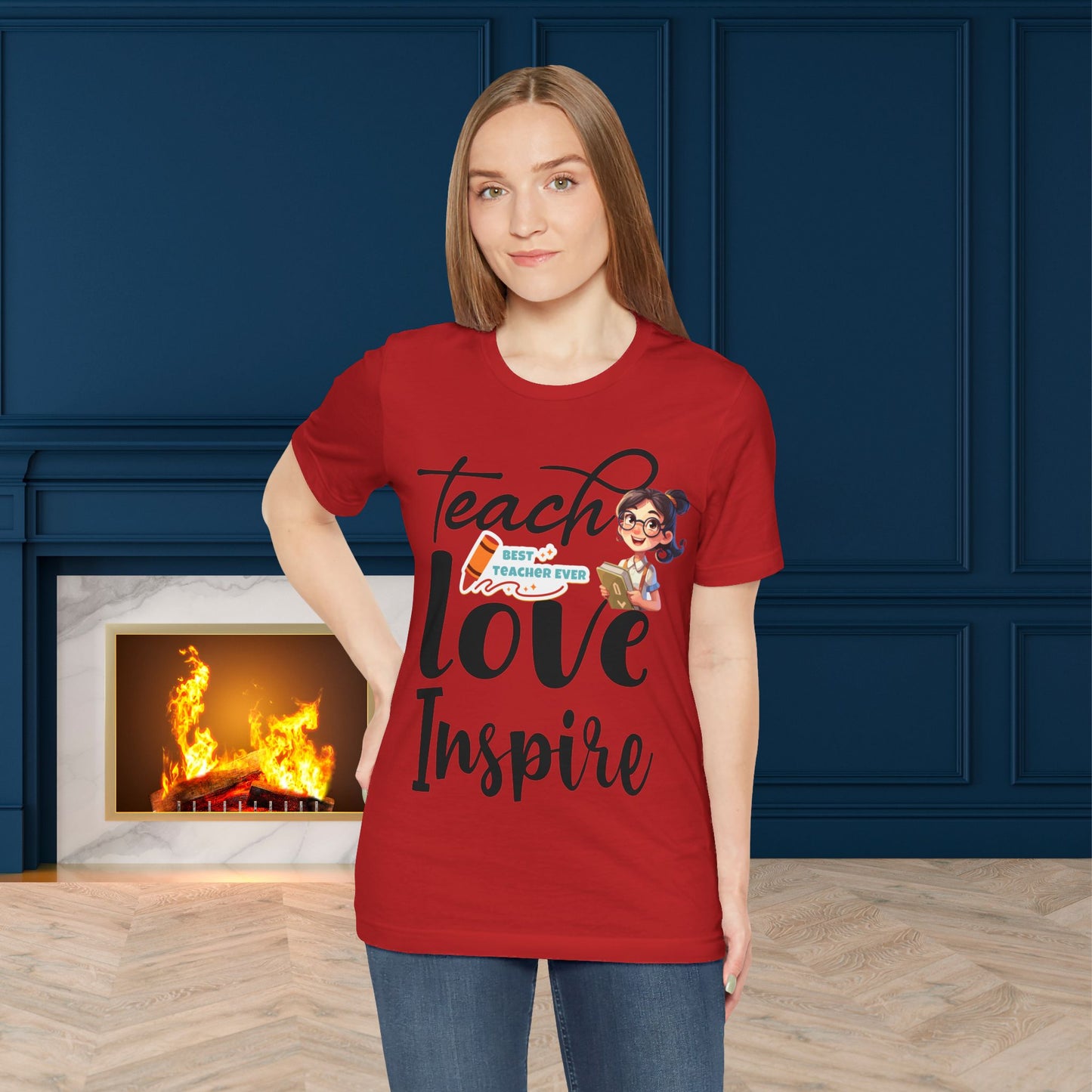 Teach Love Inspire T-shirt, Hello Teacher T-Shirt, Back To School T-Shirt, Teach Love Inspire Teacher Shirt, Teacher Back To school unisex jersey short sleeve.First Day Vibes T-Shirt.