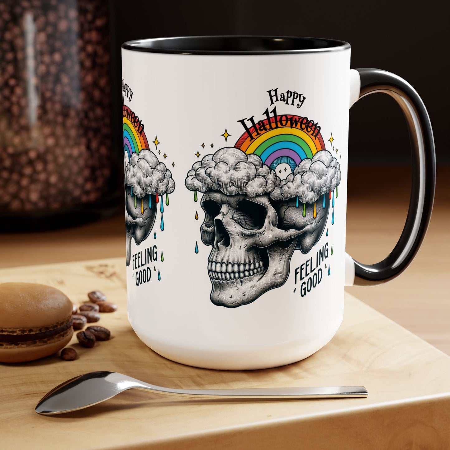 Happy Halloween Coffee Mug, Beware Halloween Coffee Mug, Trick or Treat Halloween Coffee Mug, Cute Skeleton Coffee Mug, Spooky Season Halloween Coffee Mug.