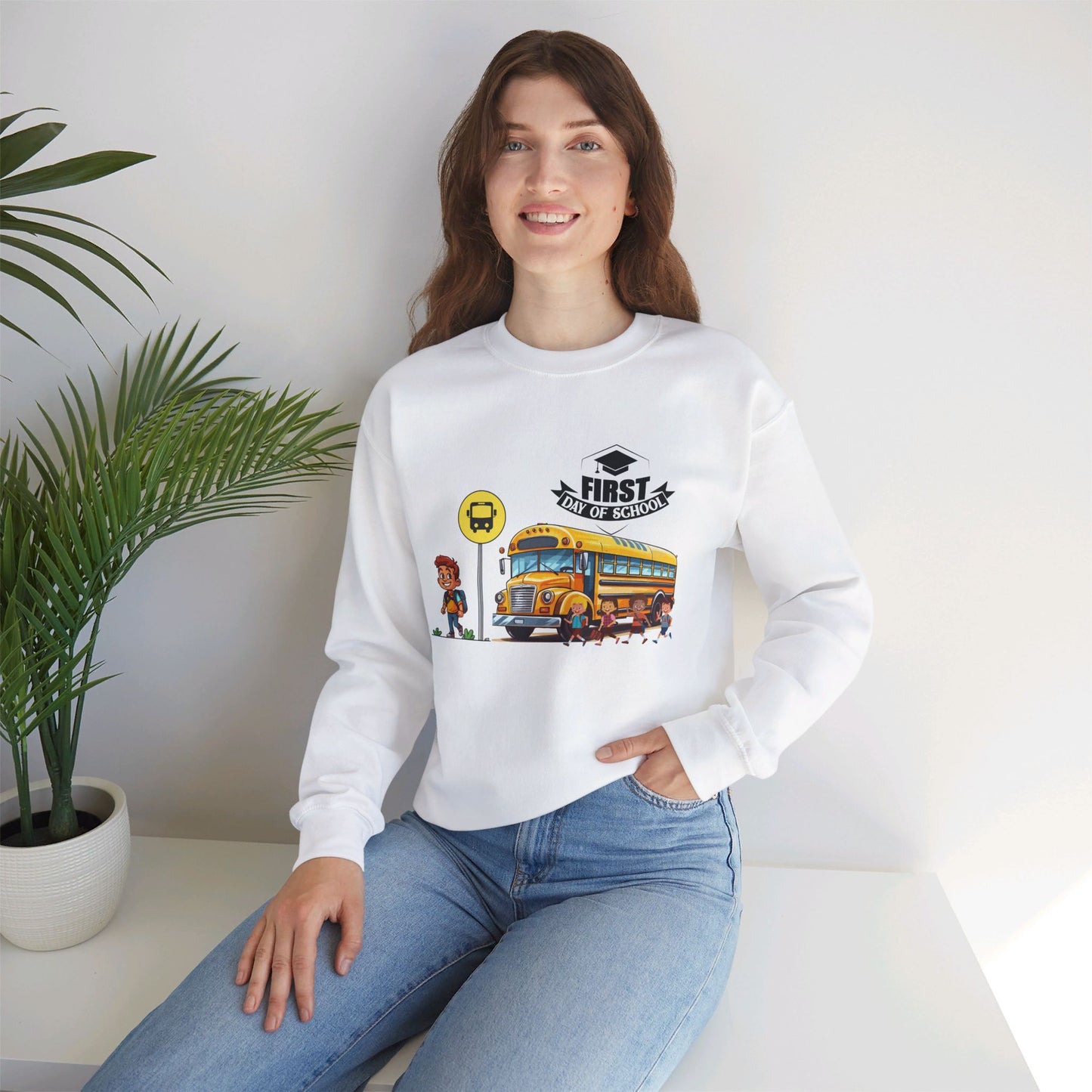 Back To school unisex heavy blend crewneck sweatshirt, We Love Teachers Sweatshirt,Teacher Back To school Sweatshirt. First Day Vibes Sweatshirt.
