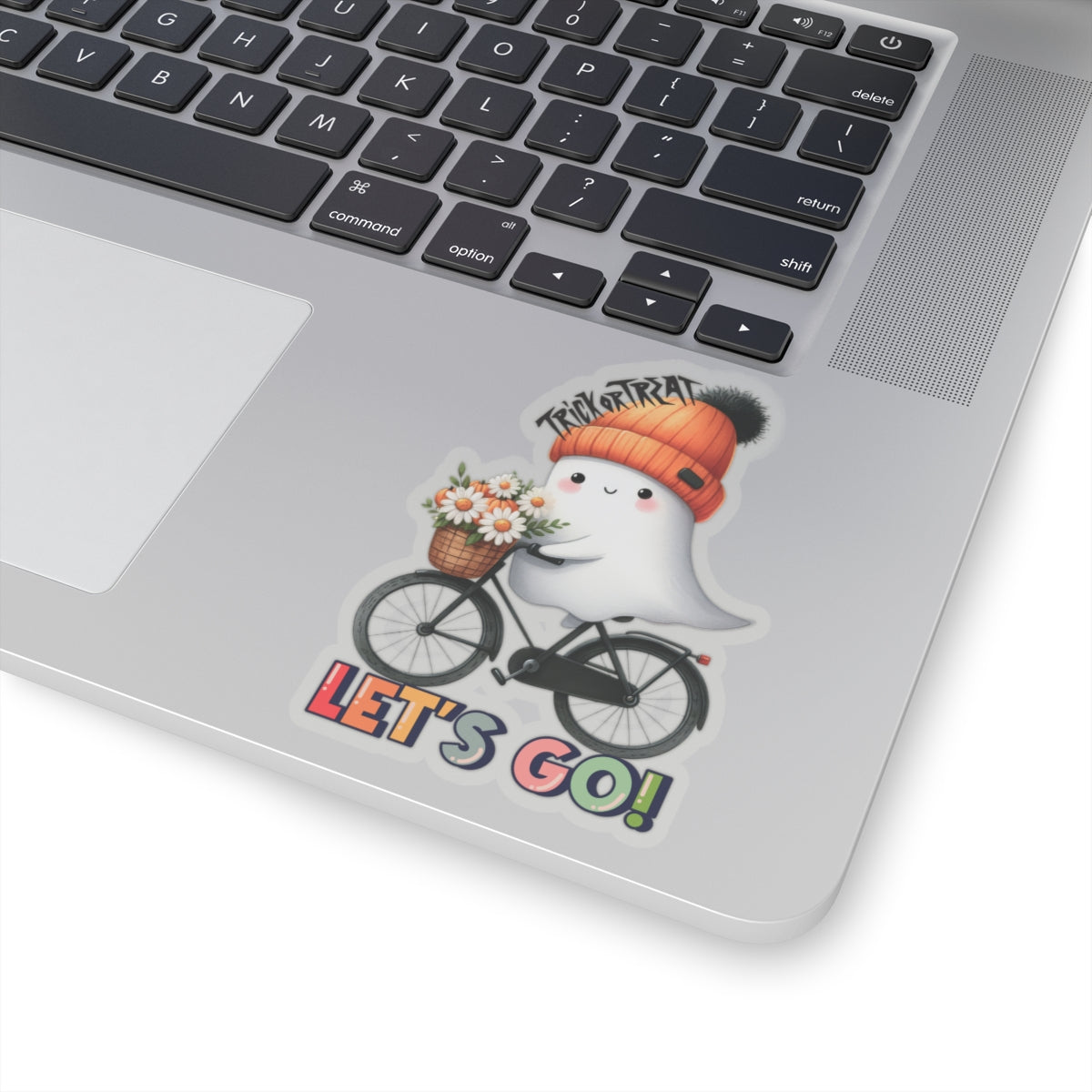 Let's Go Cute Ghost Halloween Kiss-Cut Stickers, Happy Halloween Kiss-Cut Stickers, Spooky Season Kiss-Cut Stickers, Trick Or Treat Halloween Kiss-Cut Stickers.