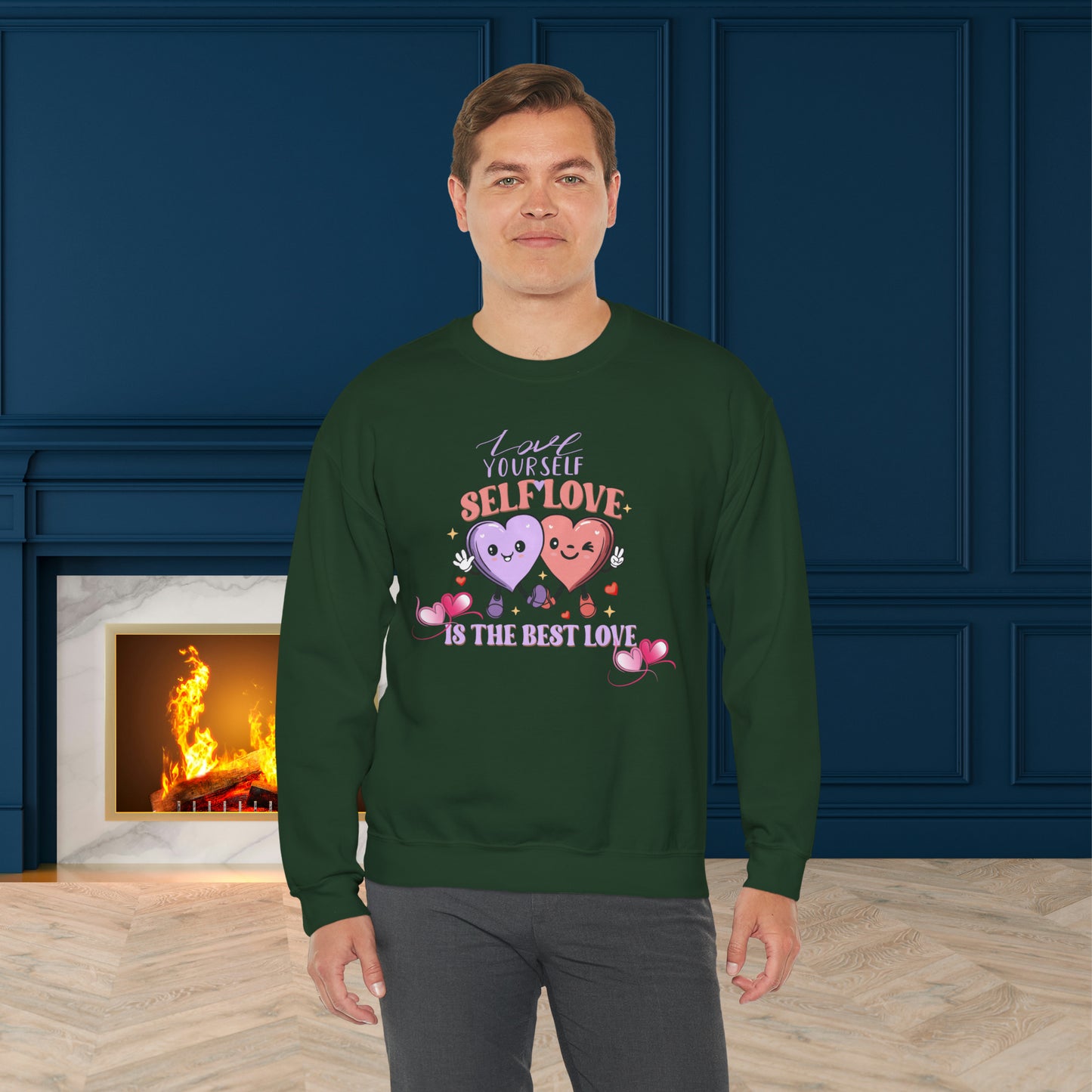 Happy valentines day Unisex Heavy Blend™ Crewneck Sweatshirt