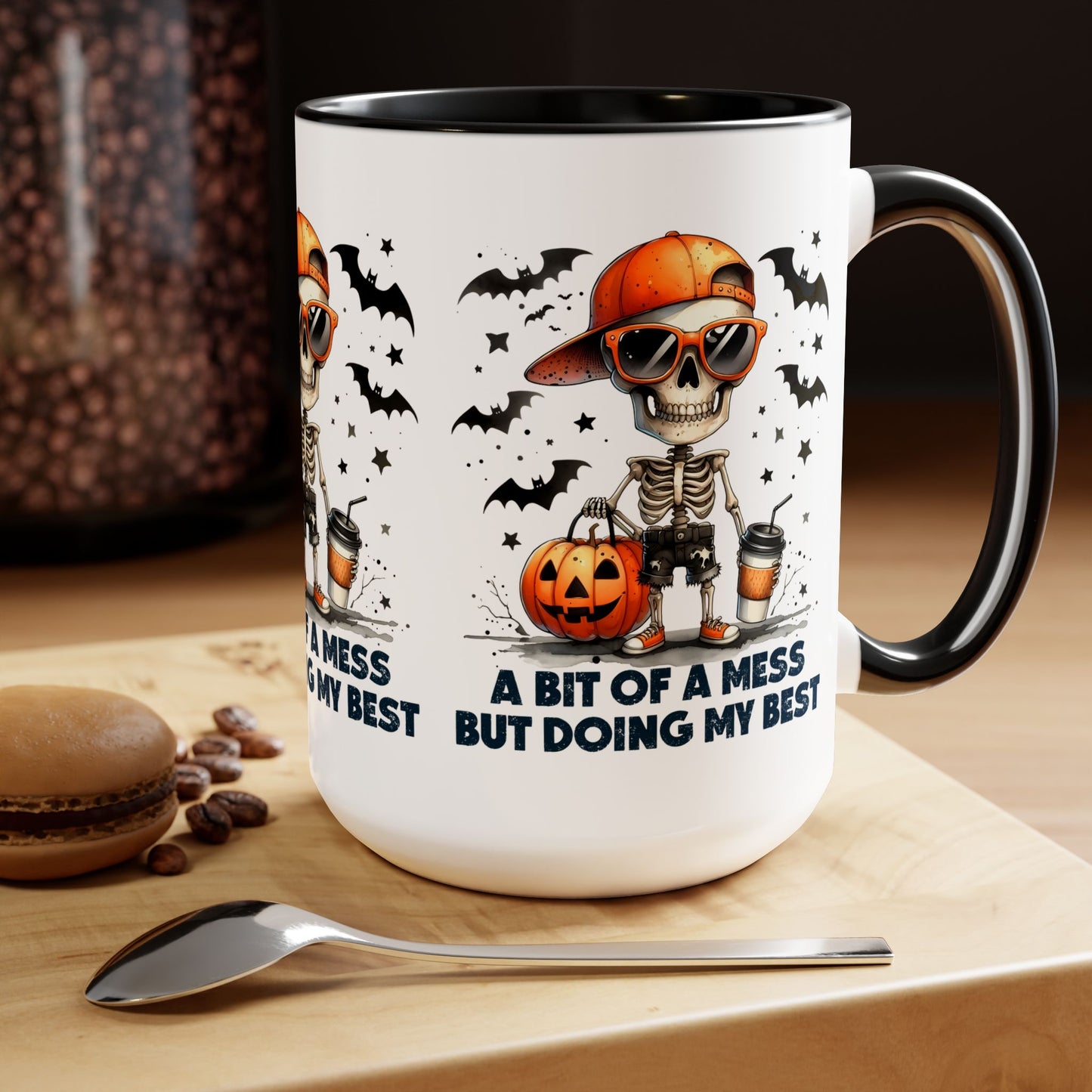 Happy Halloween Coffee Mug, Let's Go Halloween Coffee Mug, Trick or Treat Halloween Coffee Mug, Cute Skeleton Coffee Mug, Spooky Season Halloween Coffee Mug.
