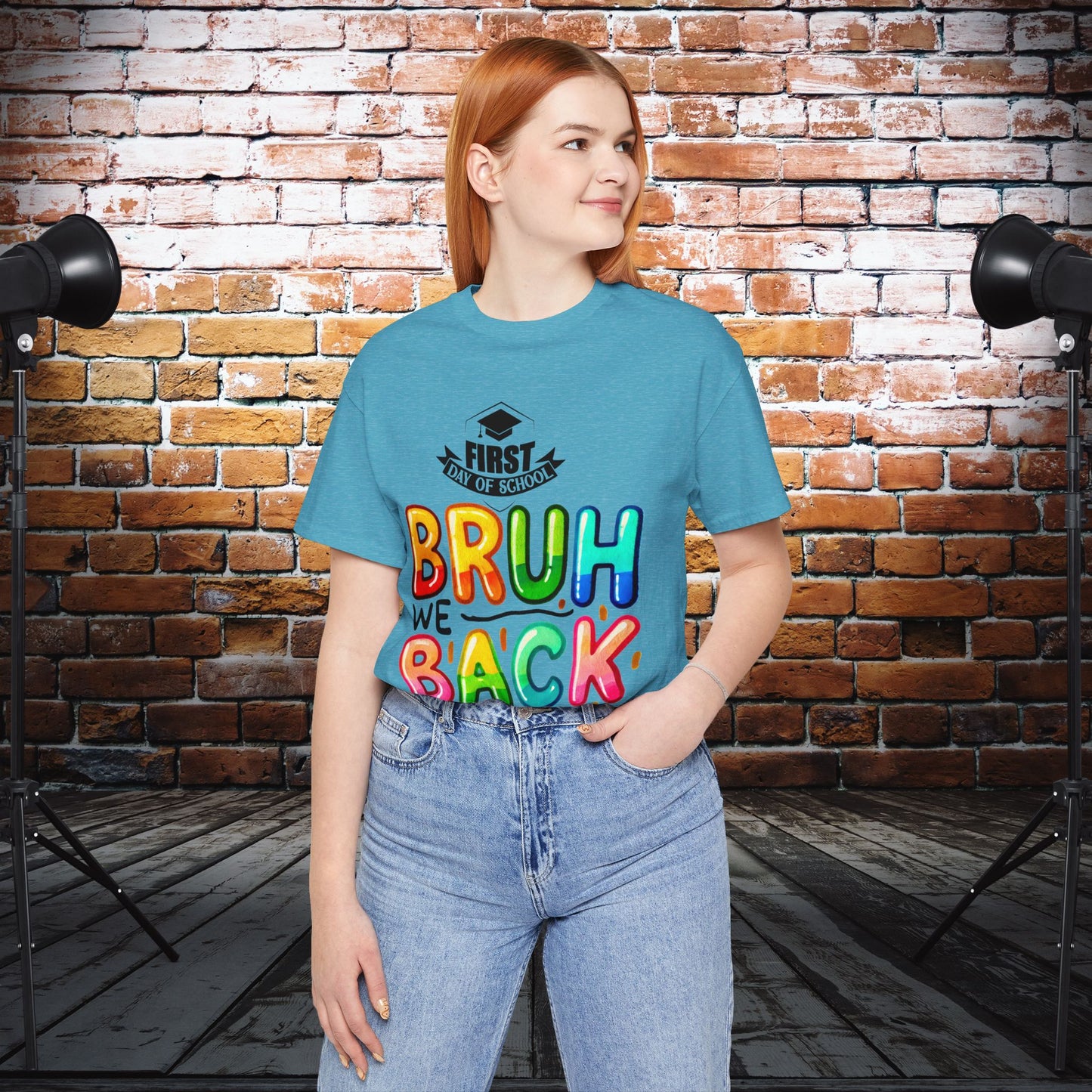 Bruh We Back Teacher T-Shirt, Looking Cool For BackTo School T-Shirt, Hello Teacher T-Shirt, Back To School T-Shirt, Teach Love Inspire Teacher Shirt, Teacher Back To school unisex jersey short sleeve.First Day Vibes T-Shirt.