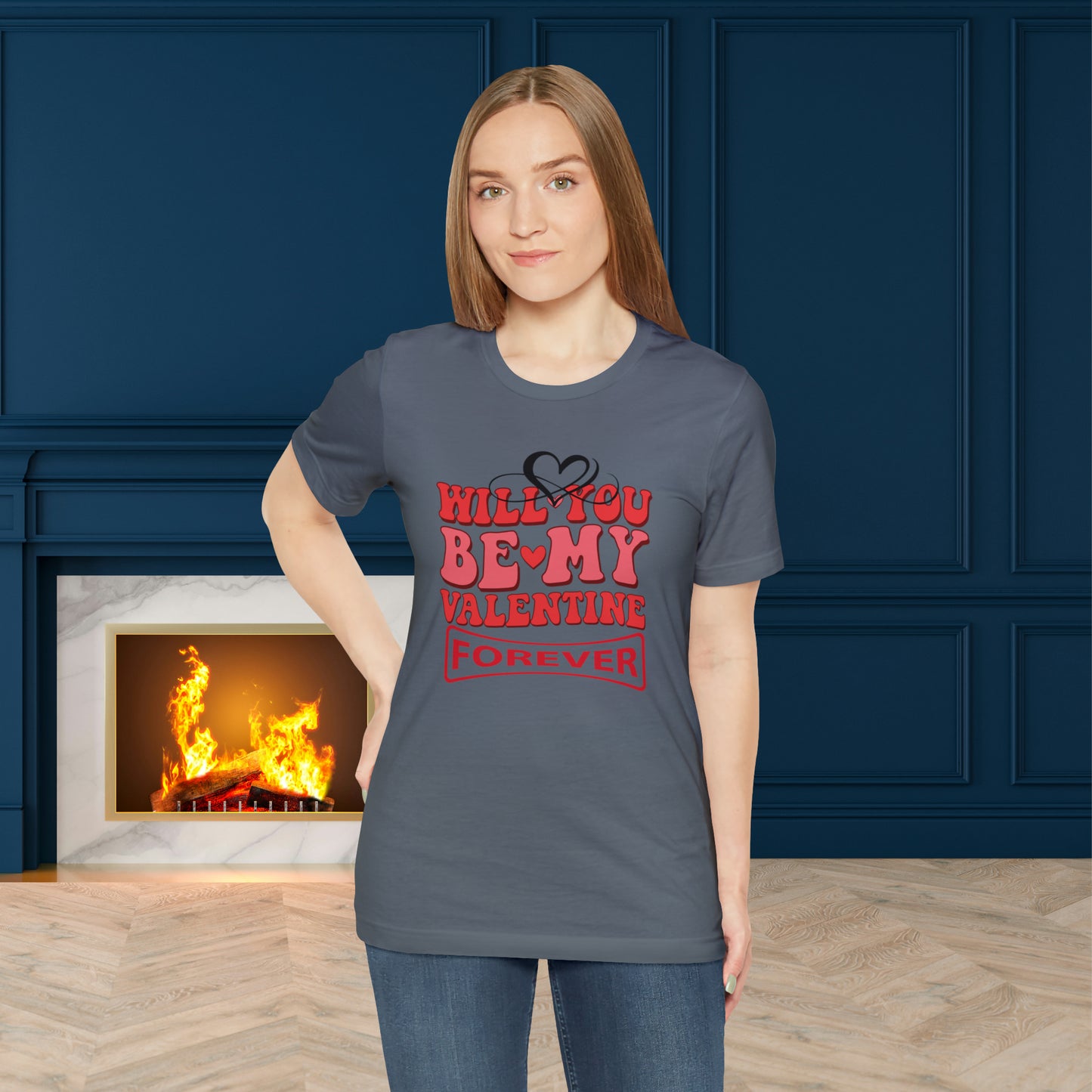 Happy valentines day Unisex Jersey Short Sleeve Tee