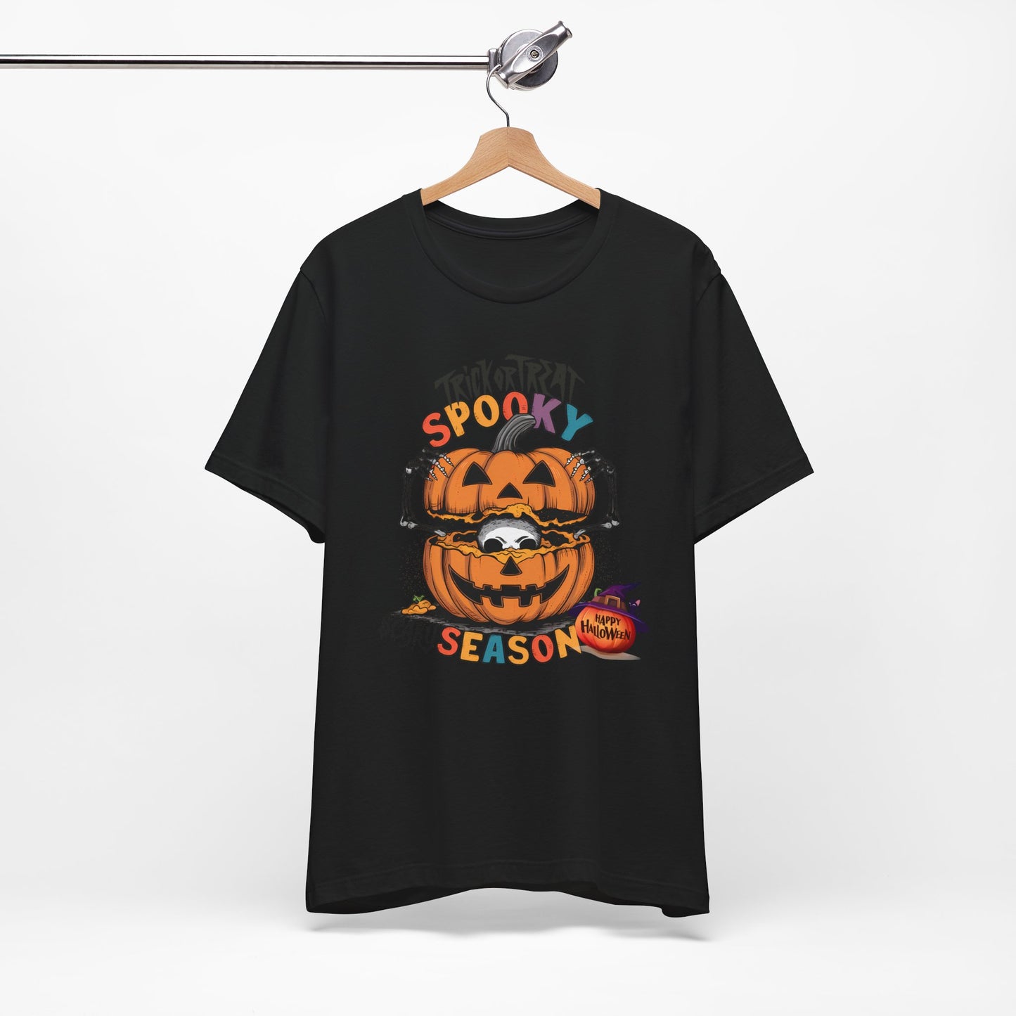 Spooky Scary Season T-shirt, Happy Halloween Skeleton T-shirt, Happy Halloween T-shirt, Trick Or Treat T-shirt, Halloween T-shirt, Cool Halloween T-shirt, Spooky T-shirt,