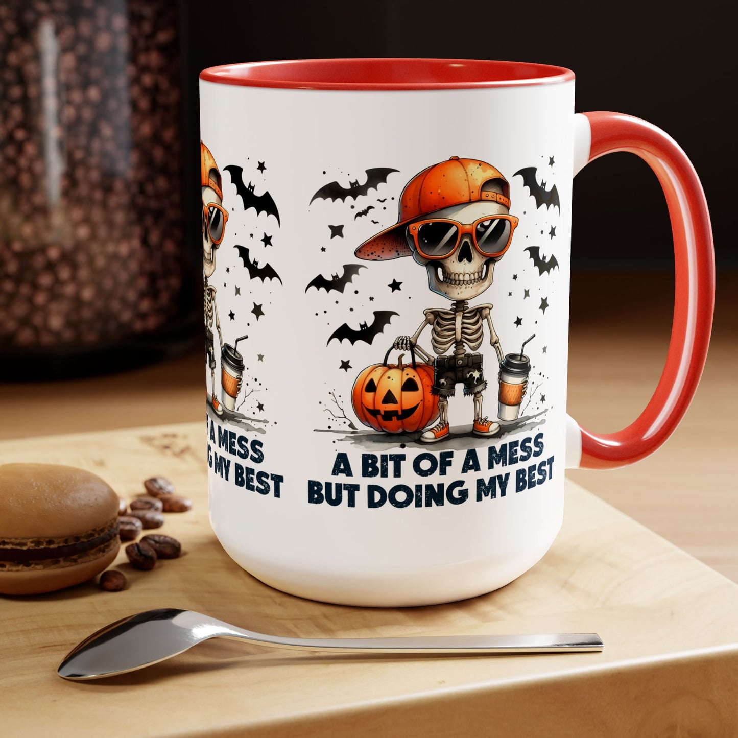 Happy Halloween Coffee Mug, Let's Go Halloween Coffee Mug, Trick or Treat Halloween Coffee Mug, Cute Skeleton Coffee Mug, Spooky Season Halloween Coffee Mug.
