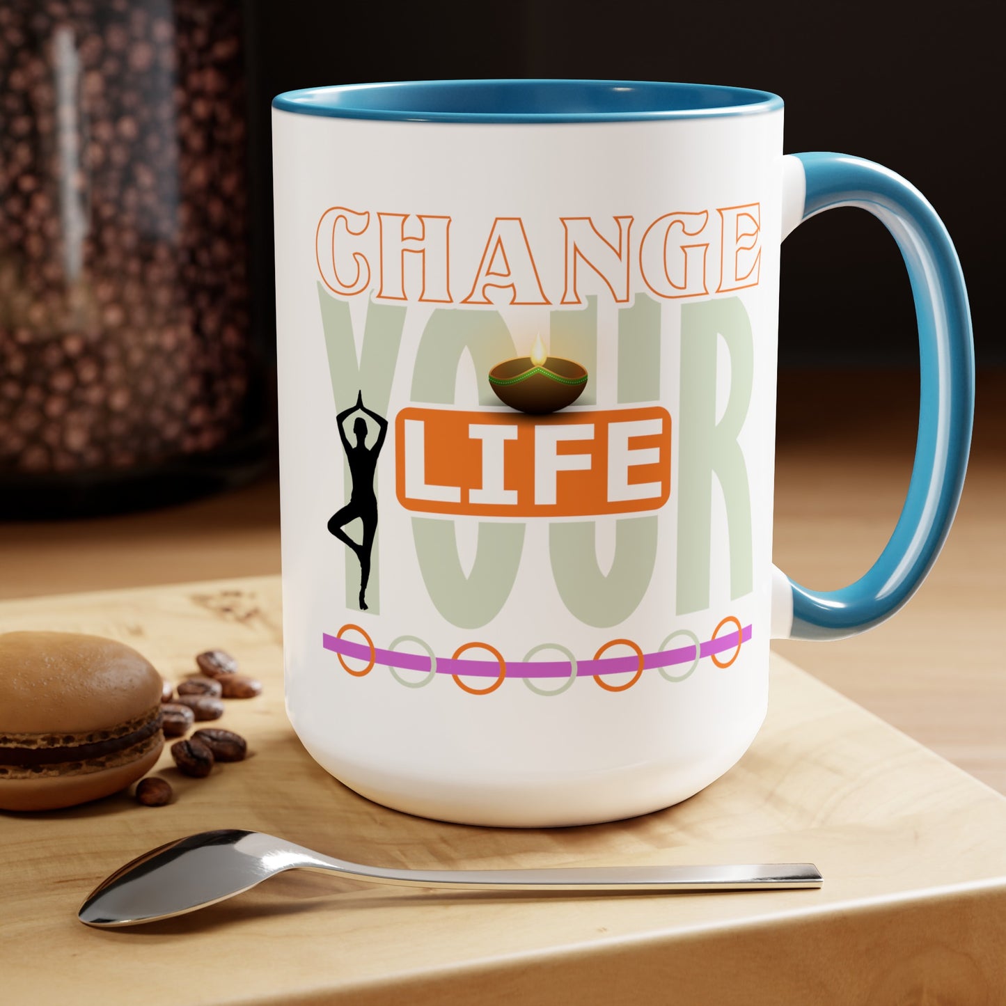 Change your Life Yoga Coffee Mug, Cute Yoga Coffee Mug, Yoga lovers Coffee Mug, Yoga Instructor Gift, Gift For Yoga lover, Gift For Yogi.