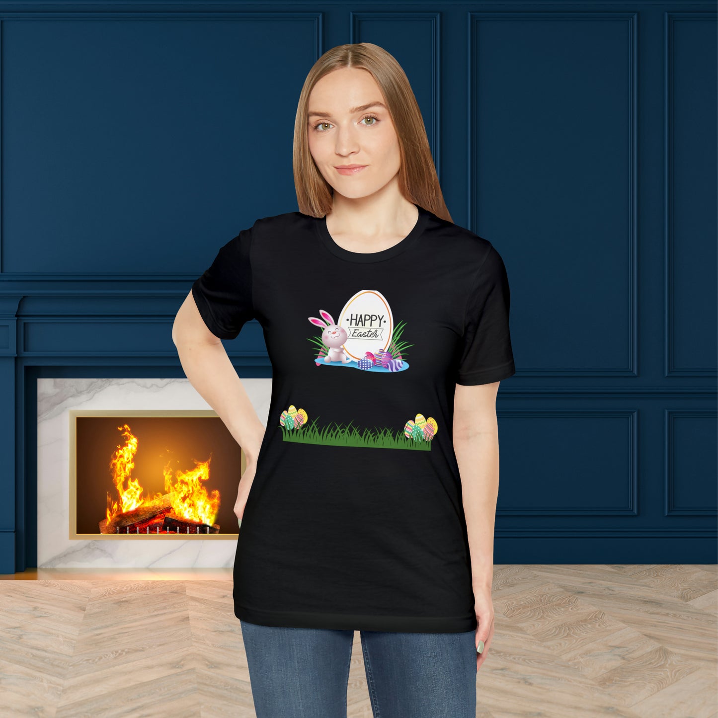 Happy Easter Unisex Jersey Short Sleeve Tee