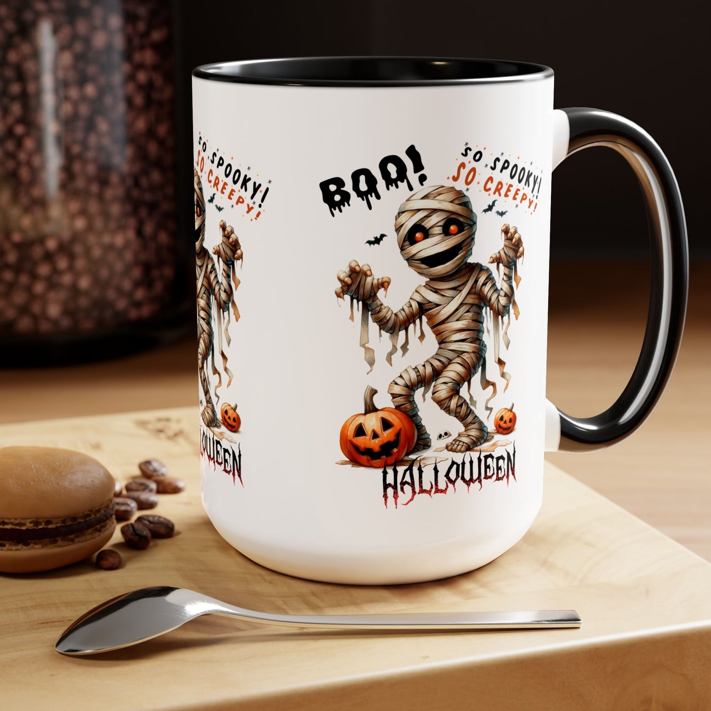 So Spooky So Creepy Halloween Coffee Mug, Let's Go Halloween Coffee Mug, Trick or Treat Halloween Coffee Mug, Cute Skeleton Coffee Mug, Spooky Season Halloween Coffee Mug.