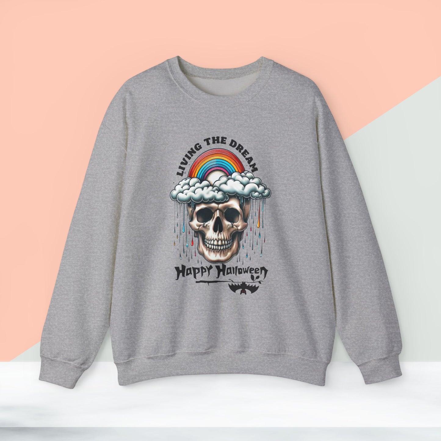 Halloween Sweatshirt, Happy Halloween Sweatshirt - Unisex Heavy Blend Crewneck, Halloween Sweatshirt, Cute Spooky Ghost sweatshirt.