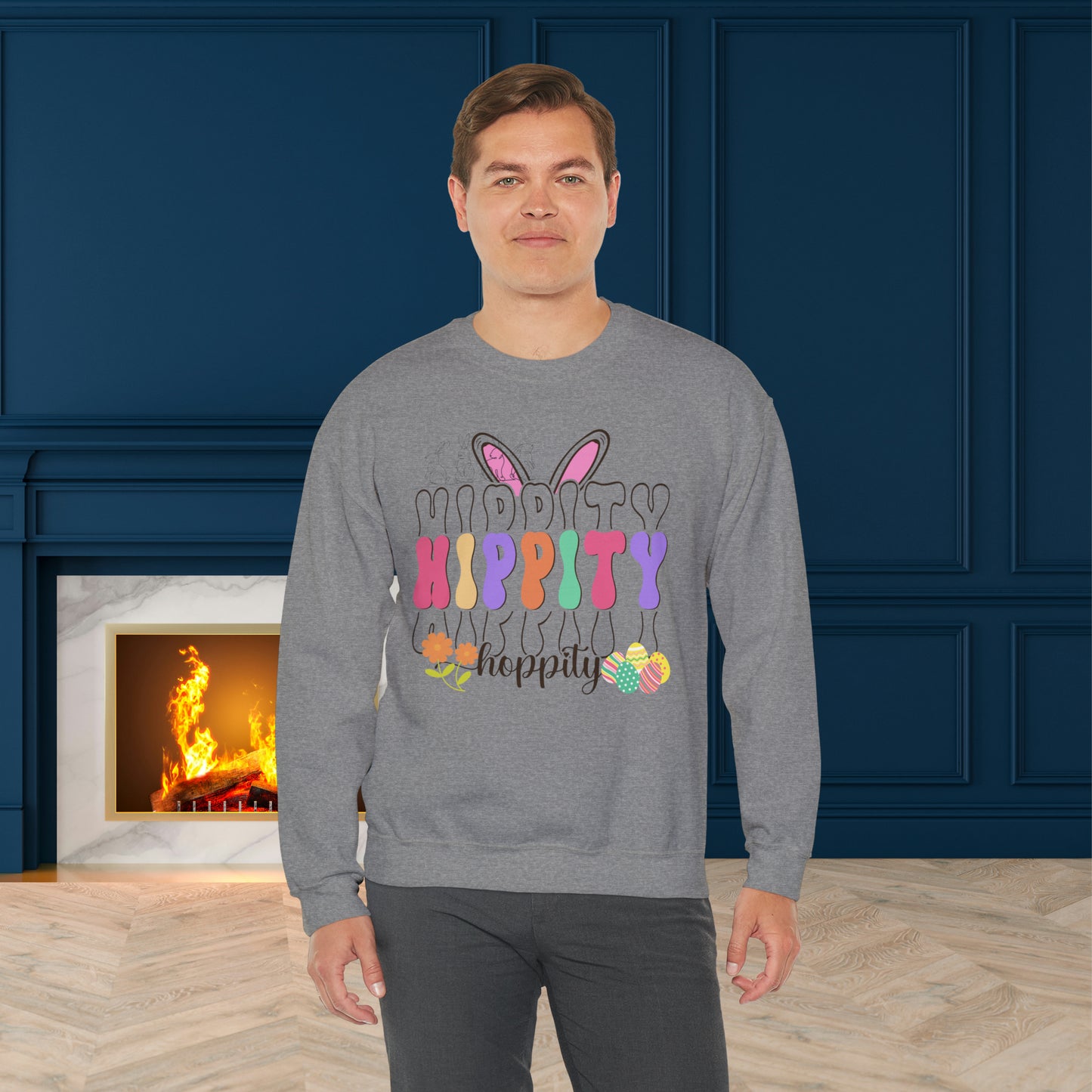 Happy Hoppity Unisex Crewneck Sweatshirt, Happy easter Sweatshirt