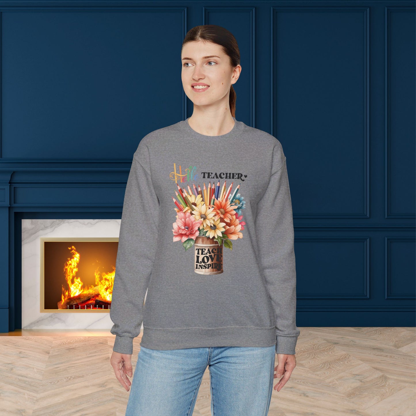 We Love Teachers Sweatshirt, Back To school unisex heavy blend crewneck sweatshirt, Teacher Back To school Sweatshirt. First Day Vibes Sweatshirt.