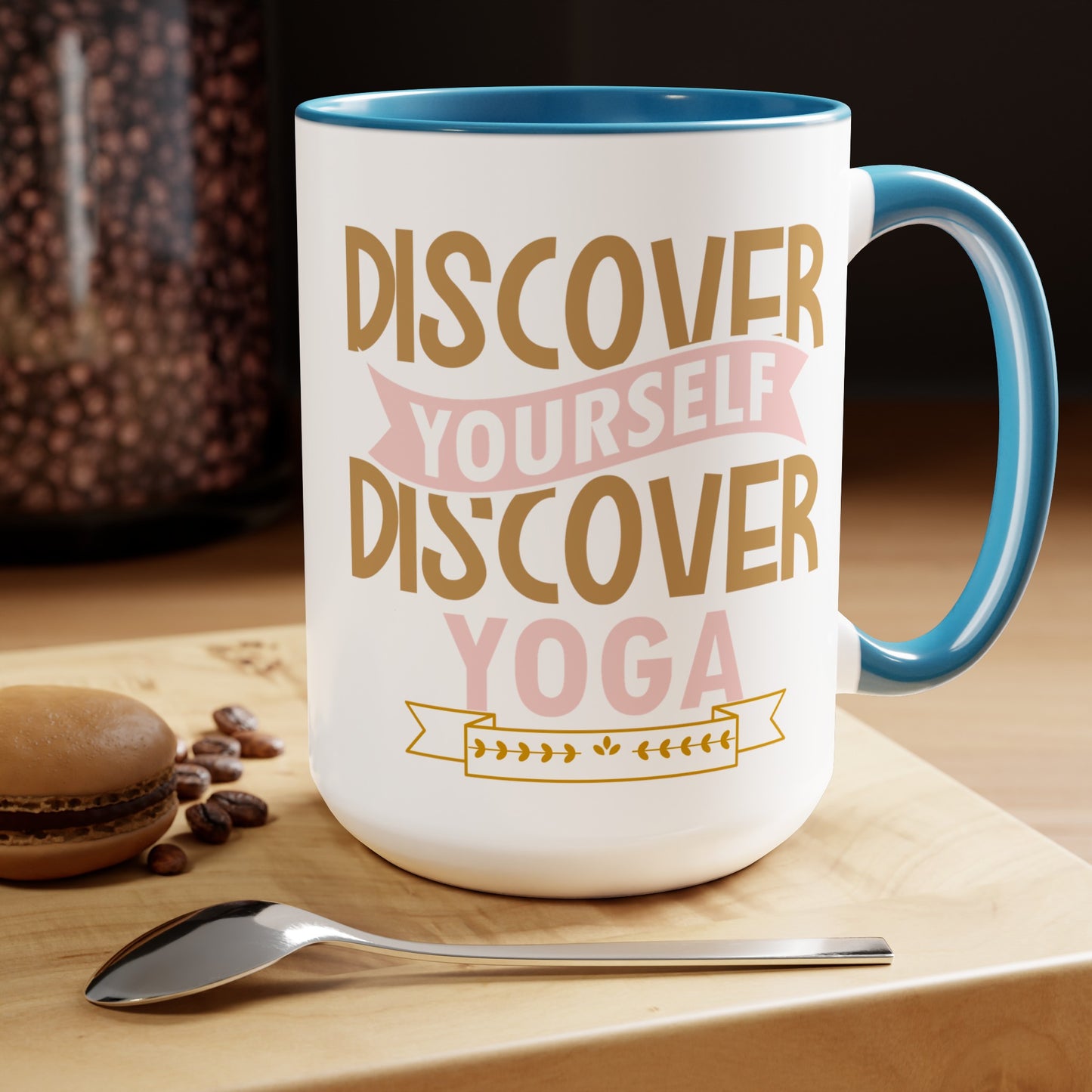 Discover Yourself Discover Yoga Coffee Mug, Cute Yoga Coffee Mug, Yoga lovers Coffee Mug, Yoga Instructor Gift, Gift For Yoga lover, Gift For Yogi.