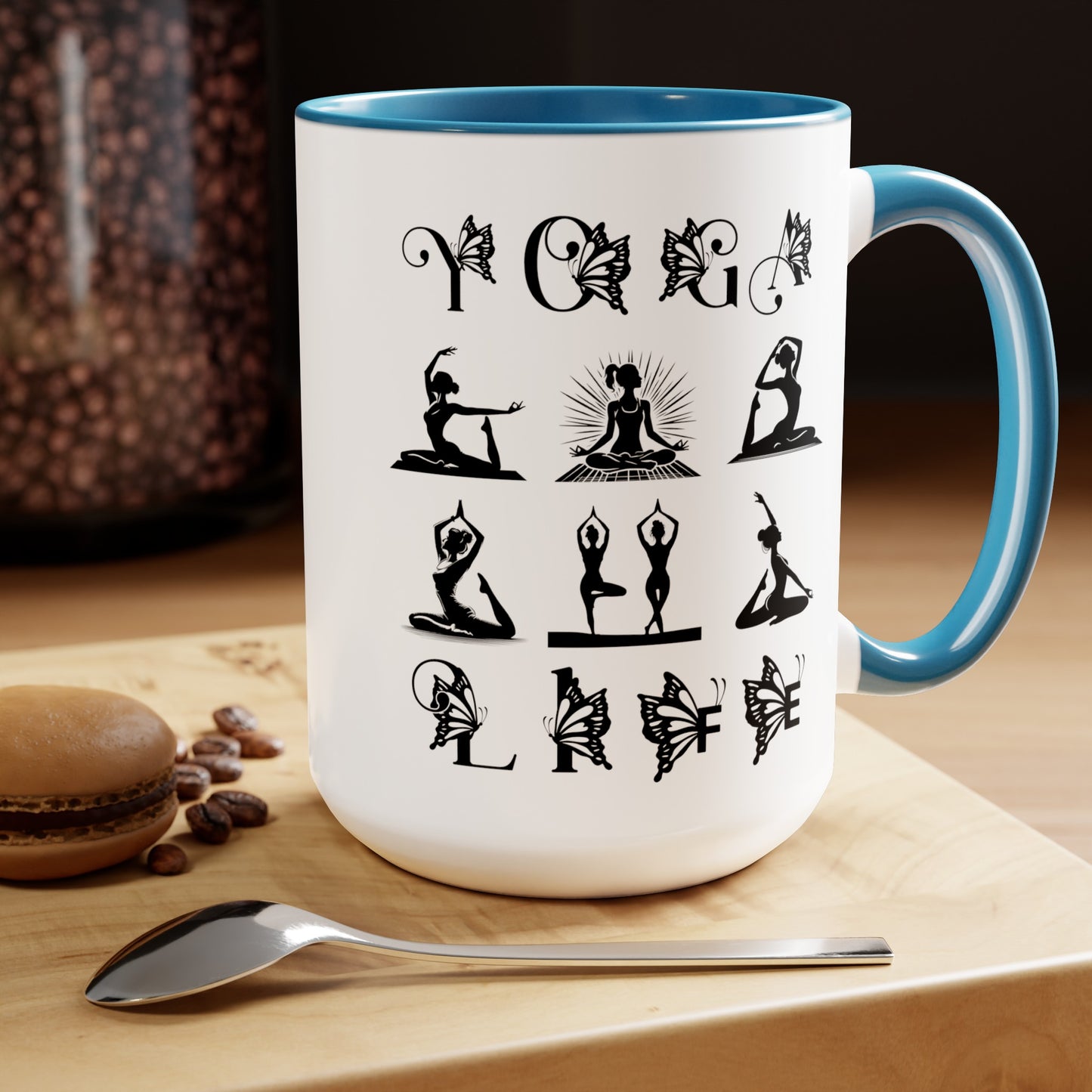 Yoga Life Coffee Mug, Cute Yoga Coffee Mug, Yoga lovers Coffee Mug, Yoga Instructor Gift, Gift For Yoga lover, Gift For Yogi.