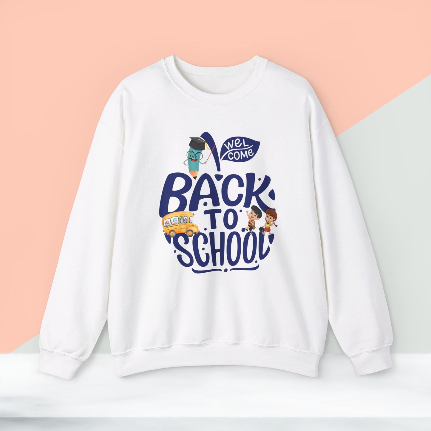 Back To school unisex heavy blend crewneck sweatshirt, We Love Teachers Sweatshirt,Teacher Back To school Sweatshirt. First Day Vibes Sweatshirt.