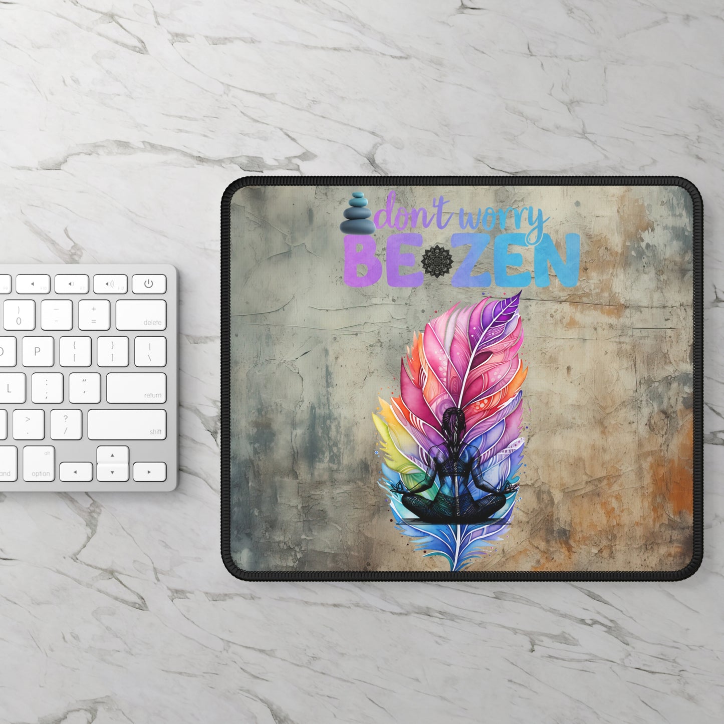 Don't Worry Be Zen Yoga Mouse Pad,Unique Gift For Meditation And Yoga Lover, Cute Yoga Mouse Pad, Mindful Yoga Gift, Yoga lover Mouse Pad, Yoga Instructor Gift, Gift For Yoga lovers, Gift For Yogi.