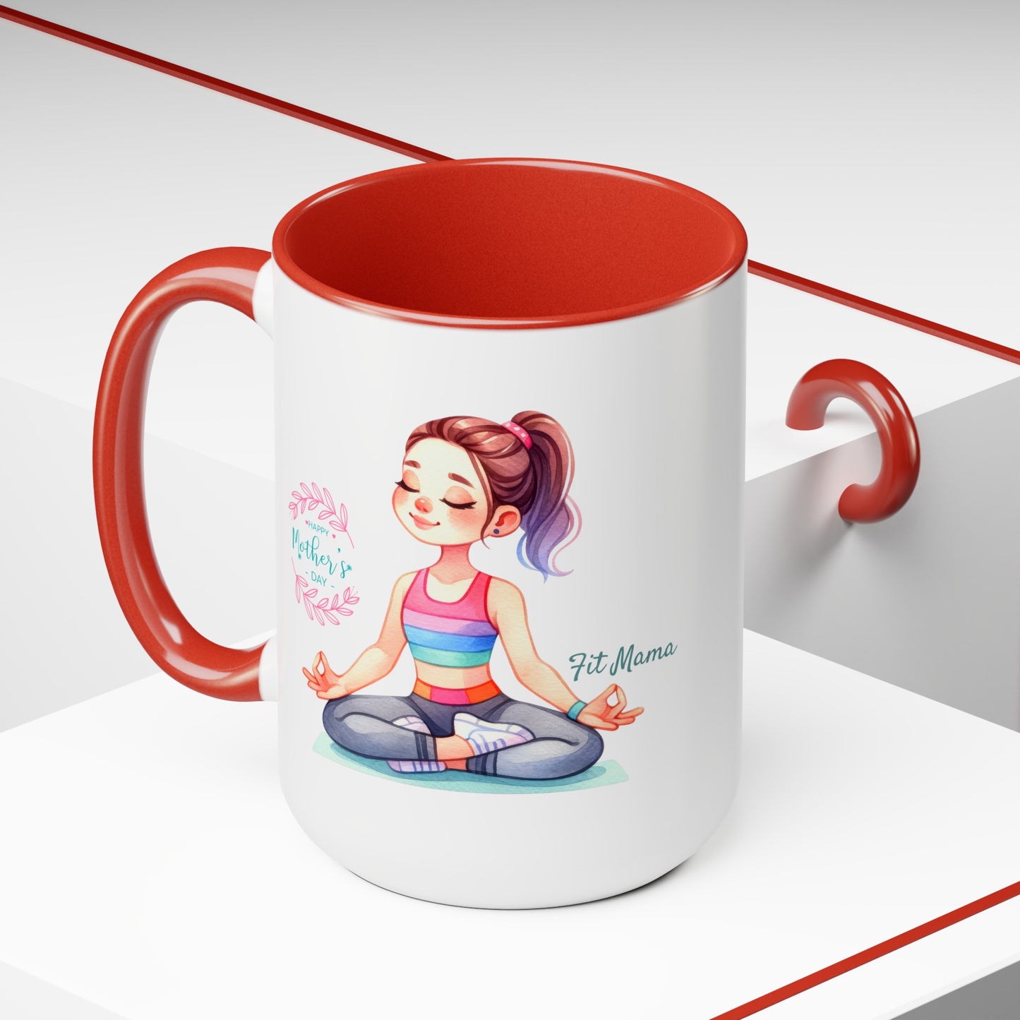 Happy Mother's dayTow-Tone Coffee Mug.15oz, Gift for mom, Mama's Coffee Mug