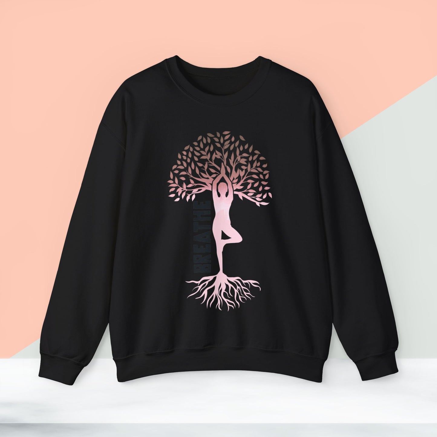 Breathe Yoga unisex heavy blend crewneck sweatshirt,Yoga workout Sweatshirt,Yoga lovers Sweatshirt, Yoga Instructor Gift, Gym Sweatshirt, Gift For Yoga lovers, Gift For Yogi.