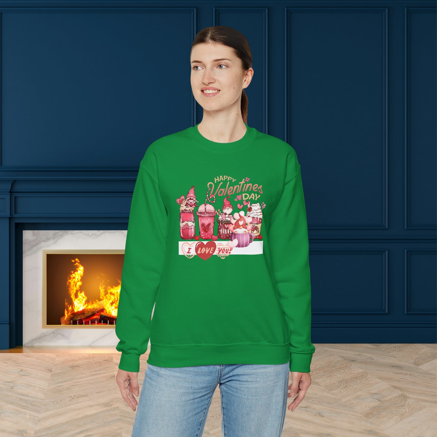 Happy valentines day Unisex Heavy Blend™ Crewneck Sweatshirt
