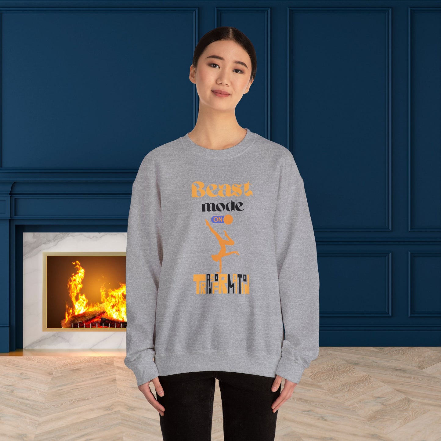 Beast Mode On Yoga unisex heavy blend crewneck sweatshirt,Yoga workout Sweatshirt,Yoga lovers Sweatshirt, Yoga Instructor Gift, Gym Sweatshirt, Gift For Yoga lovers, Gift For Yogi.