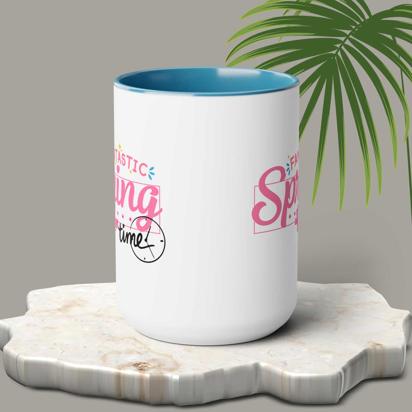 Spring Time two-Tone Coffee Mugs, 15oz