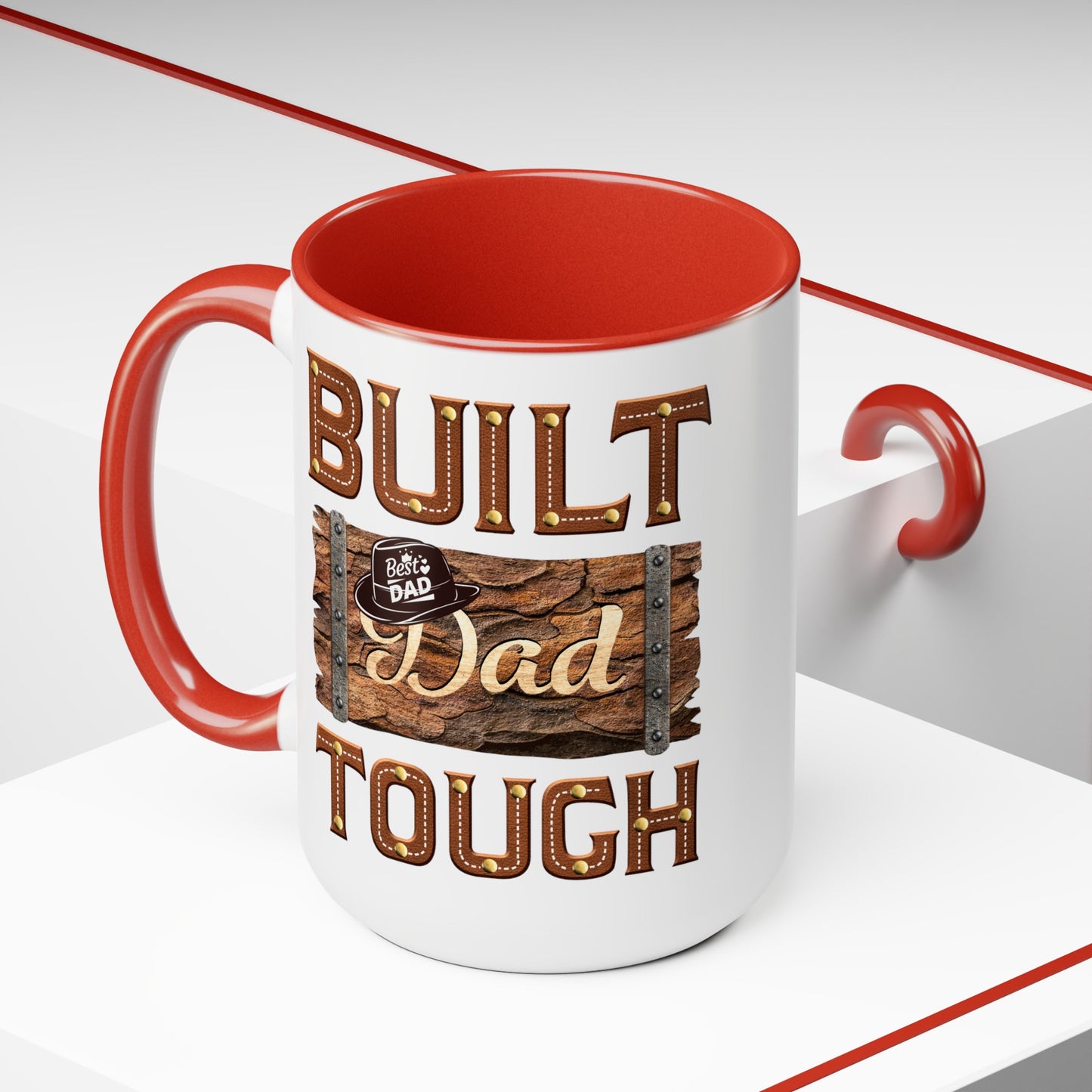 Happy father's dayTow-Tone Coffee Mug.15oz, Gift for Dad, Daddy's Coffee Mug