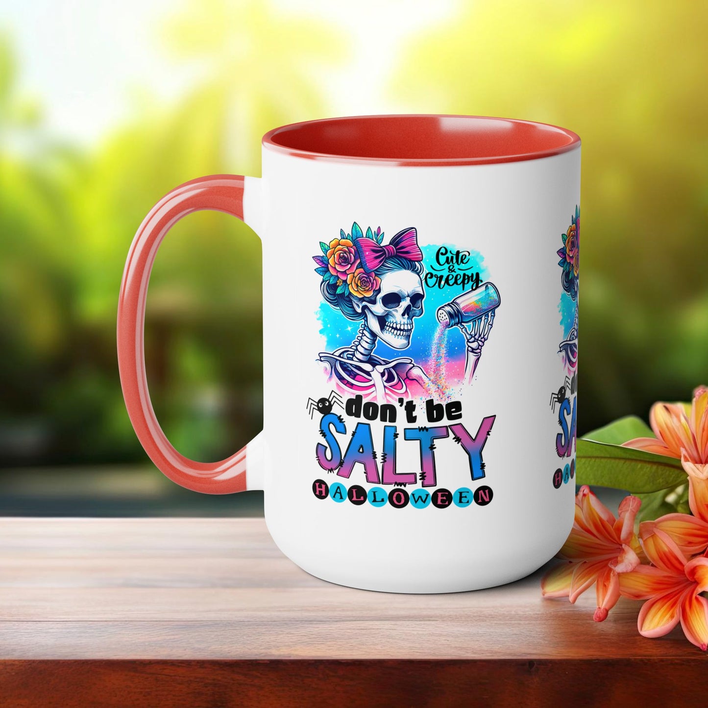 Don't Be Salty Happy Halloween Coffee Mug, Let's Go Halloween Coffee Mug, Trick or Treat Halloween Coffee Mug, Cute Skeleton Coffee Mug, Spooky Season Halloween Coffee Mug.