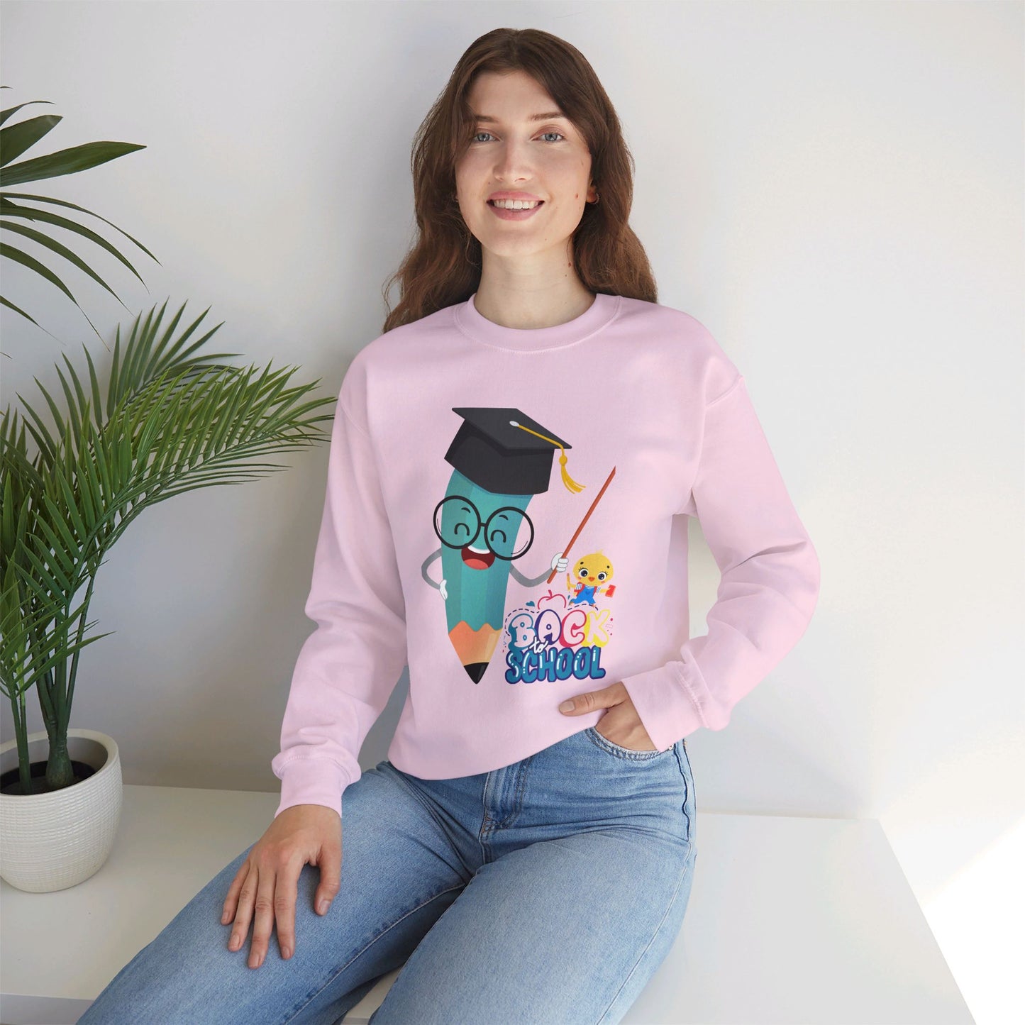 Back To school unisex heavy blend crewneck sweatshirt, We Love Teachers Sweatshirt,Teacher Back To school Sweatshirt. First Day Vibes Sweatshirt.