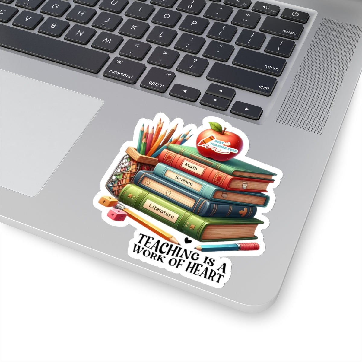 Teaching Is Work Of Heart Back To School Kiss-Cut Stickers, First Grade Squad Kiss-Cut Stickers, Gift for First graders, Ready for School, Back to Learning.