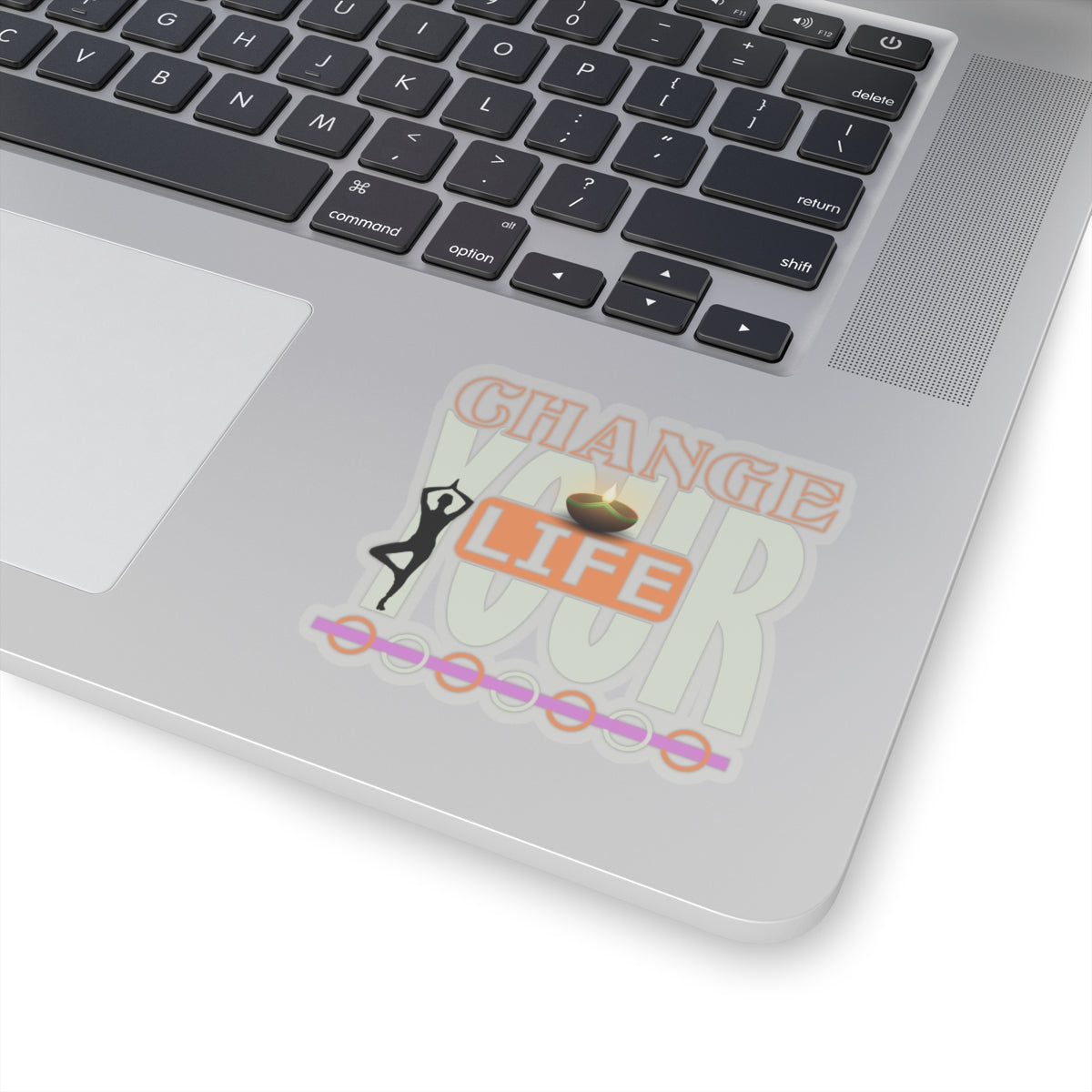 Change Your Life Yoga Kiss-Cut Stickers, Cute Yoga Kiss-Cut Stickers, Mindful Gift, Yoga lovers Kiss-Cut Stickers, Yoga Instructor Gift, Gift For Yoga lovers, Gift For Yogi.