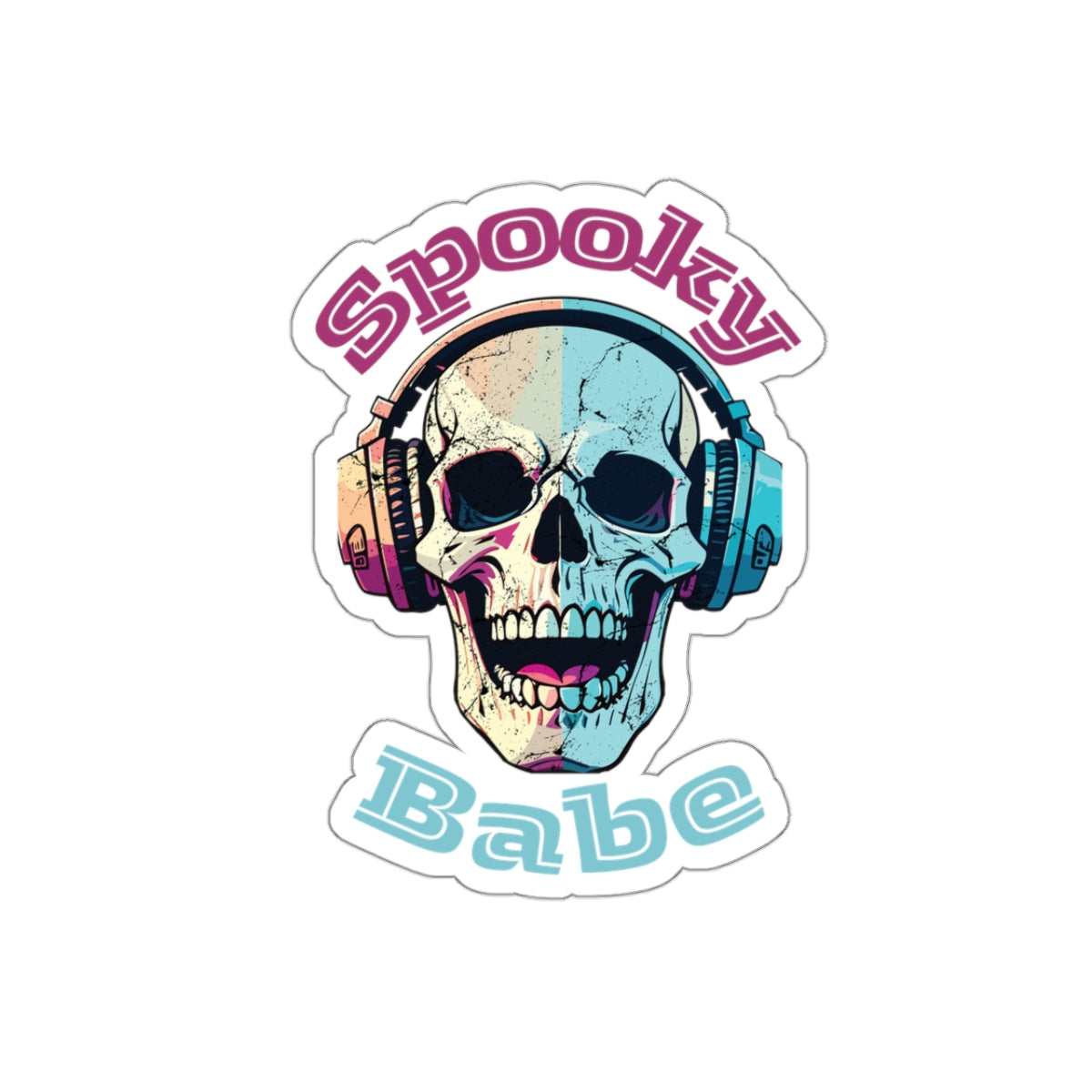 Spooky Babe Halloween Kiss-Cut Stickers, Happy Halloween Kiss-Cut Stickers, Spooky Season Kiss-Cut Stickers, Trick Or Treat Halloween Kiss-Cut Stickers.