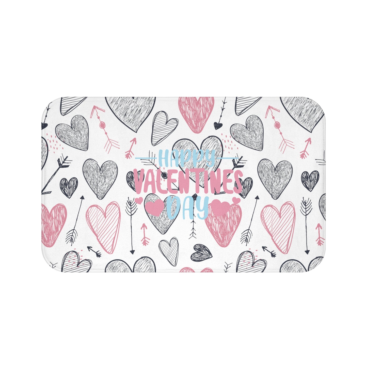 Happy Valentines Day Bath Mat