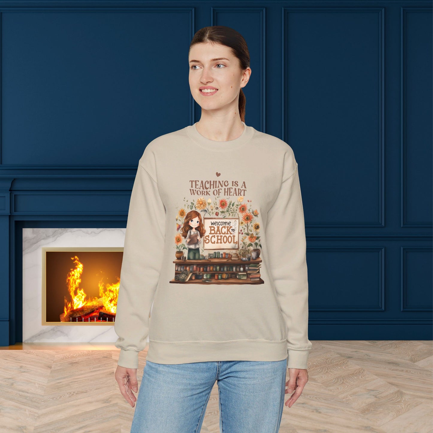 We Love Teachers Sweatshirt, Back To school unisex heavy blend crewneck sweatshirt, Teacher Back To school Sweatshirt. First Day Vibes Sweatshirt.