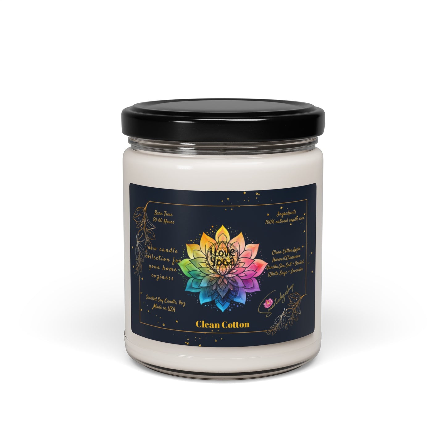 I Love Yoga Scented Soy Candle, 9oz,Yoga , CuteCandle, Mindful Gift, Yoga lovers candle, Yoga Instructor Gift, Gift For Yoga lovers, Gift For Yogi.