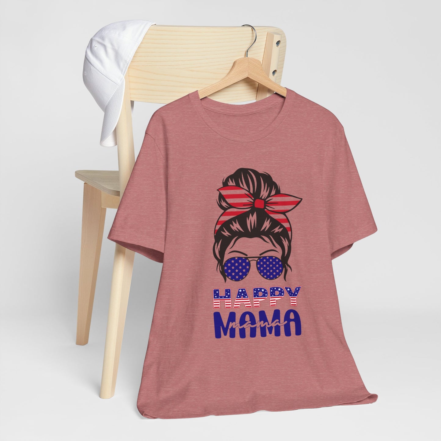 4th of July T-Shirt, Happy Mama T-Shirt, Fourth of July unisex jersey short sleeve.