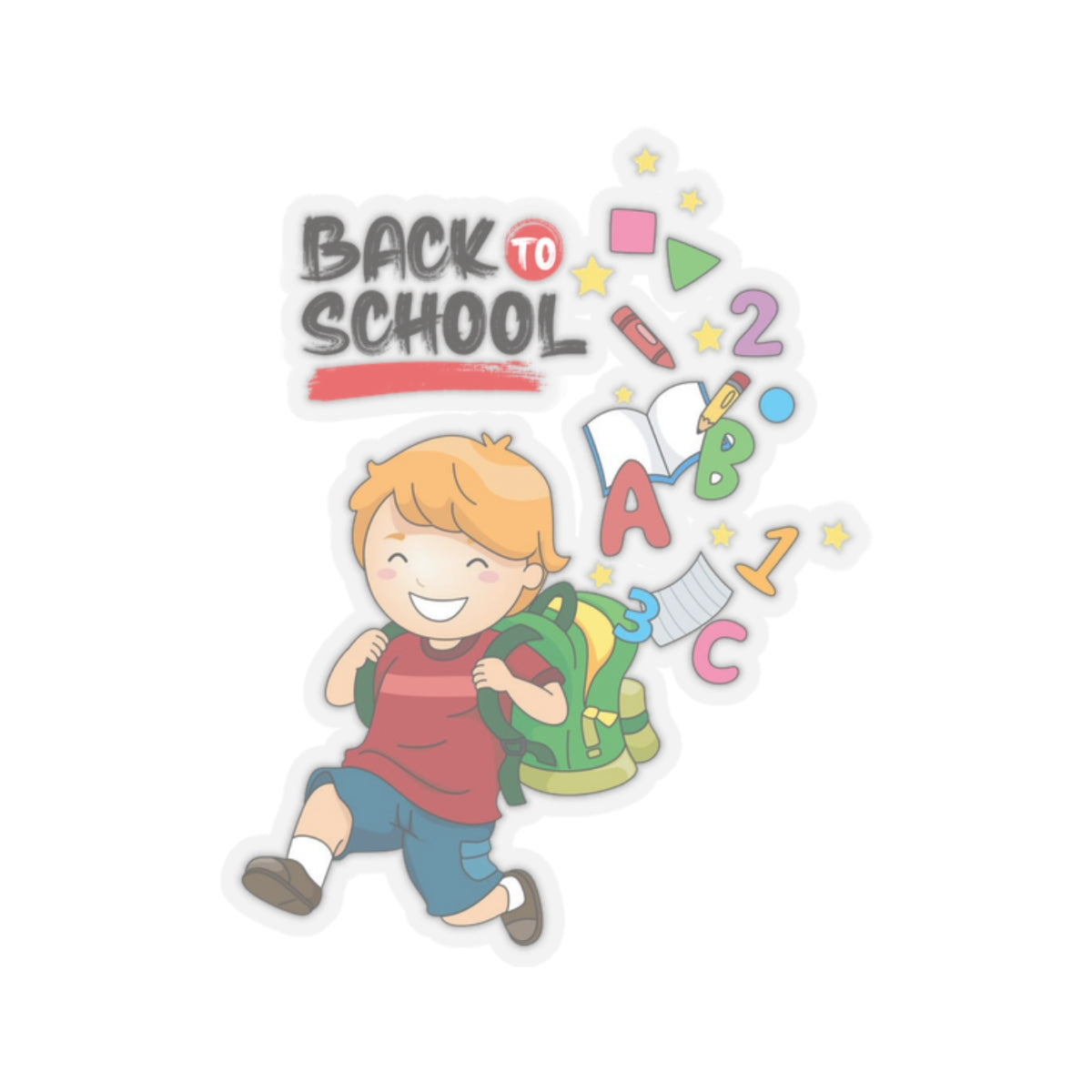 Back To School Kiss-Cut Stickers, First Grade Squad Kiss-Cut Stickers, Gift for First graders, Ready for School, Back to Learning.