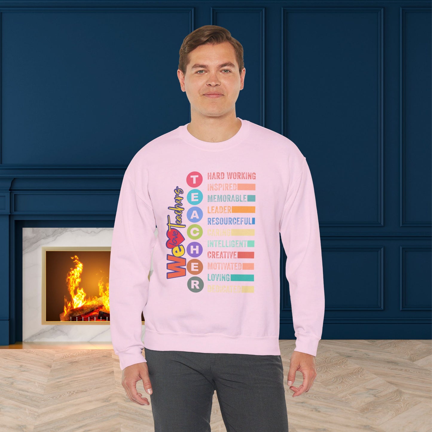 Back To school unisex heavy blend crewneck sweatshirt, We Love Teachers Sweatshirt,Teacher Back To school Sweatshirt. First Day Vibes Sweatshirt.