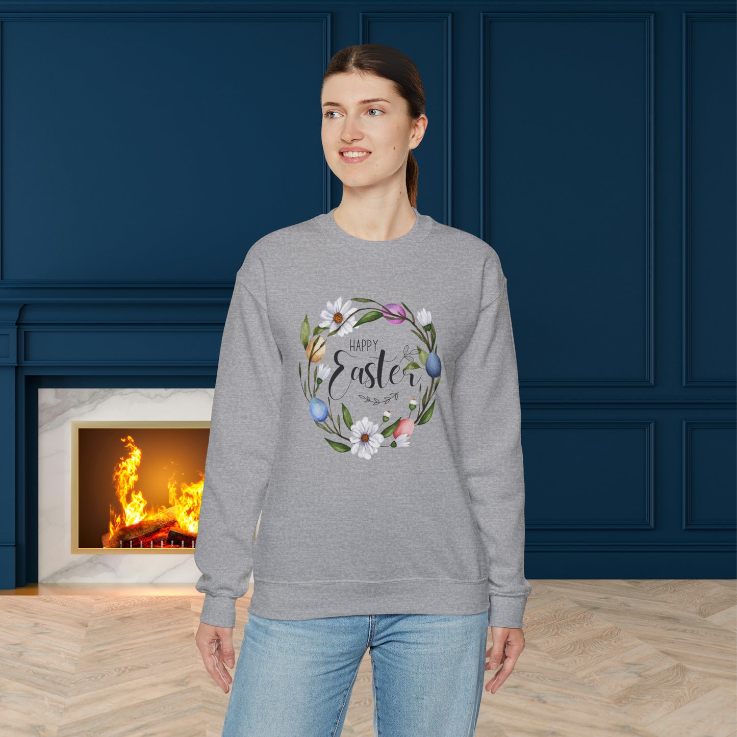 Happy easter Unisex Crewneck Sweatshirt