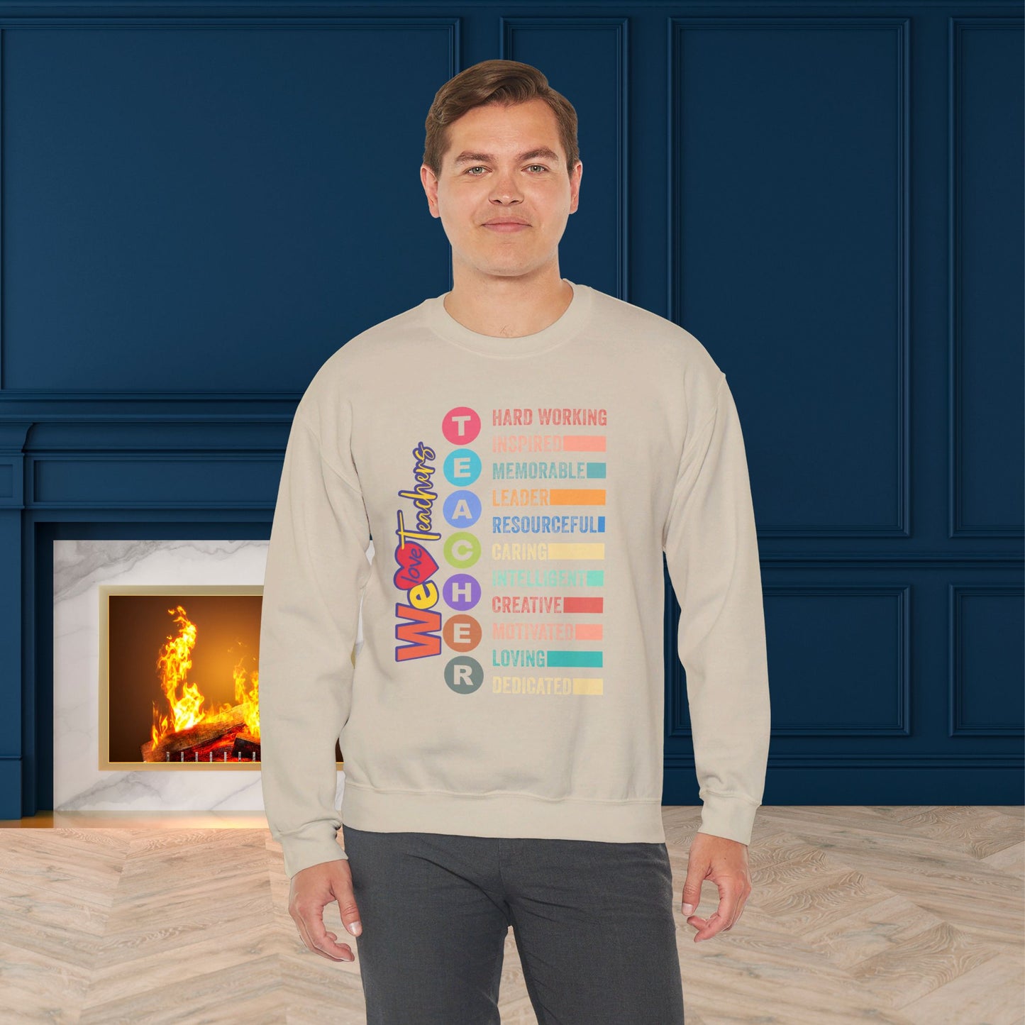 Back To school unisex heavy blend crewneck sweatshirt, We Love Teachers Sweatshirt,Teacher Back To school Sweatshirt. First Day Vibes Sweatshirt.
