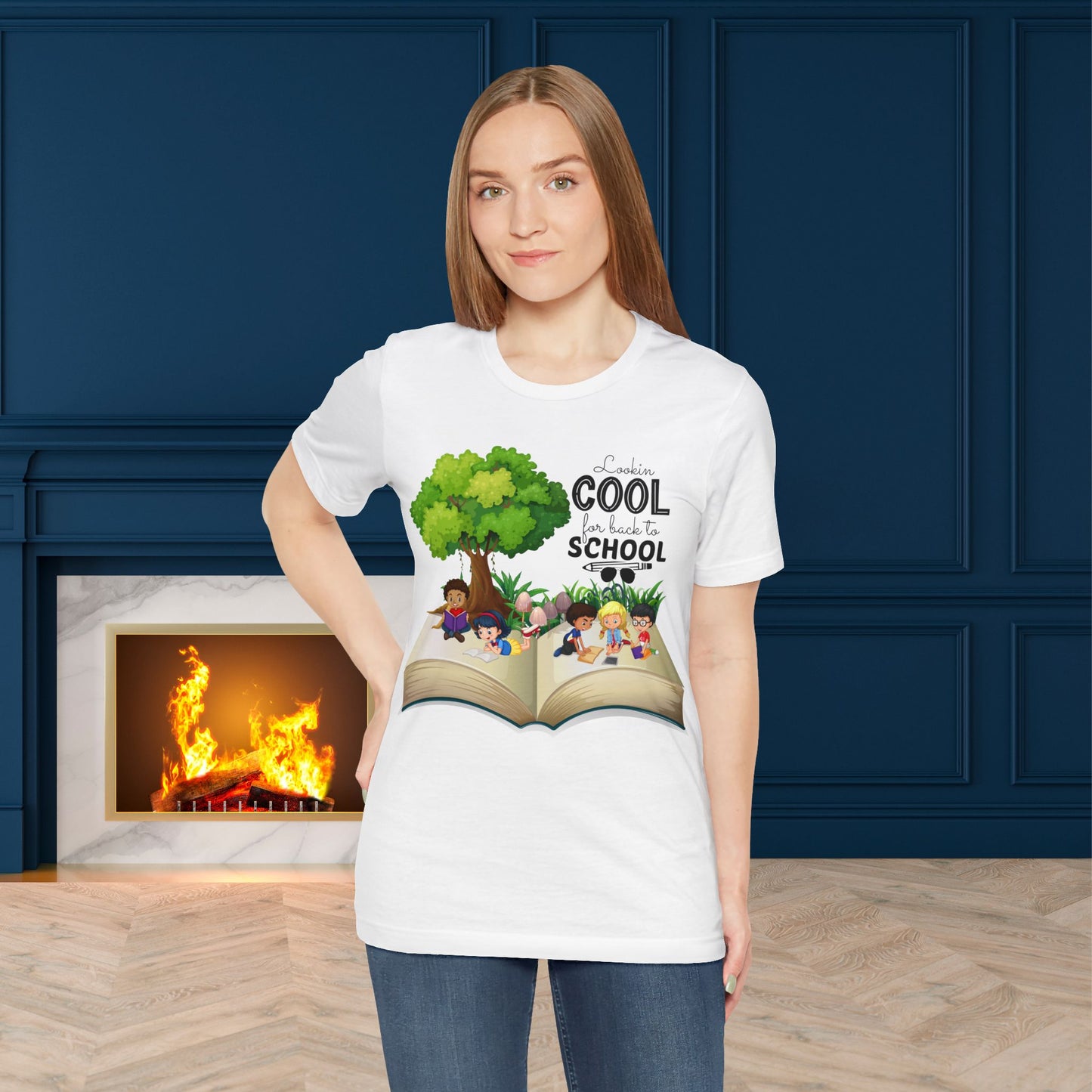 Looking Cool For BackTo School T-Shirt, Hello Teacher T-Shirt, Back To School T-Shirt, Teach Love Inspire Teacher Shirt, Teacher Back To school unisex jersey short sleeve.First Day Vibes T-Shirt.