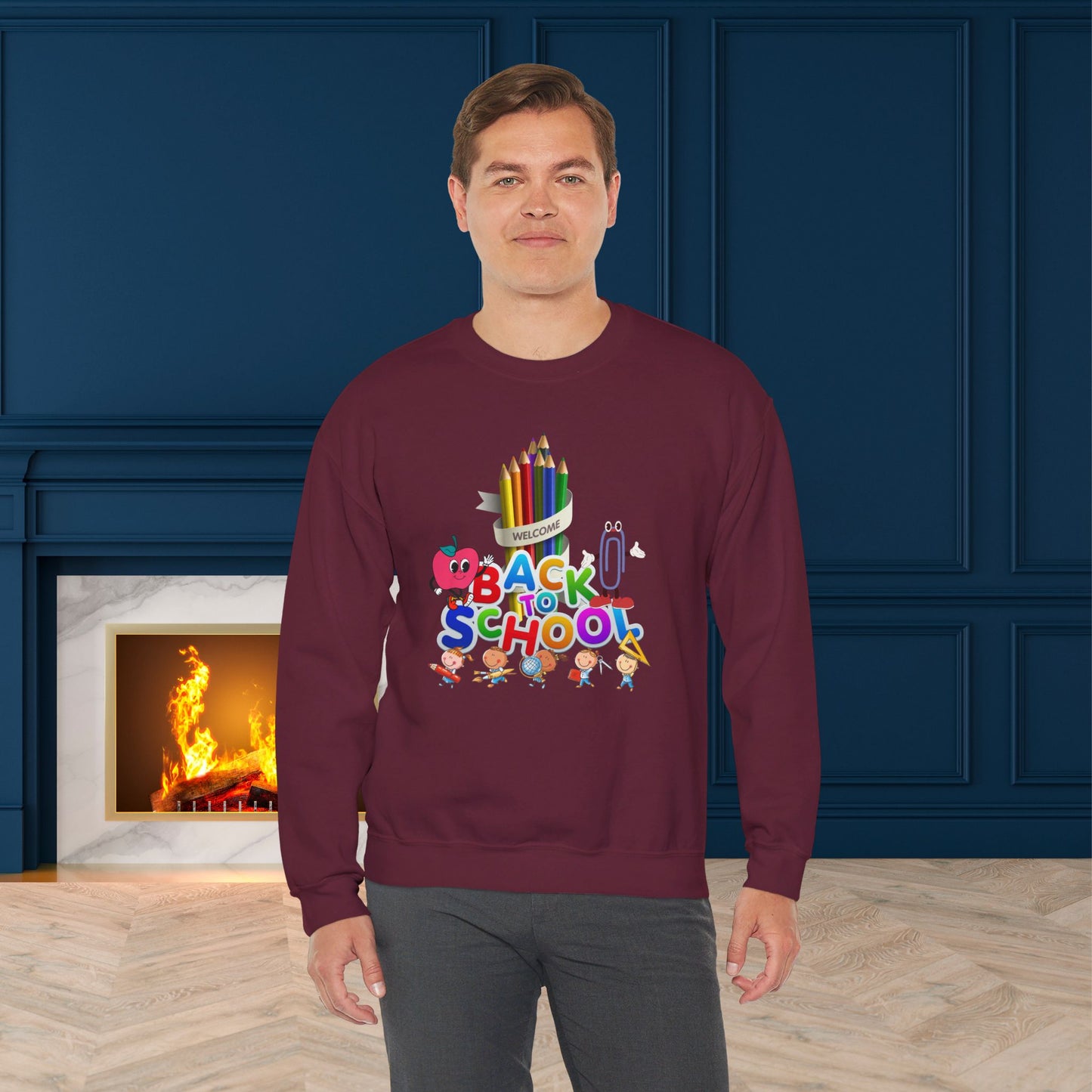 Back To school unisex heavy blend crewneck sweatshirt, We Love Teachers Sweatshirt,Teacher Back To school Sweatshirt. First Day Vibes Sweatshirt.