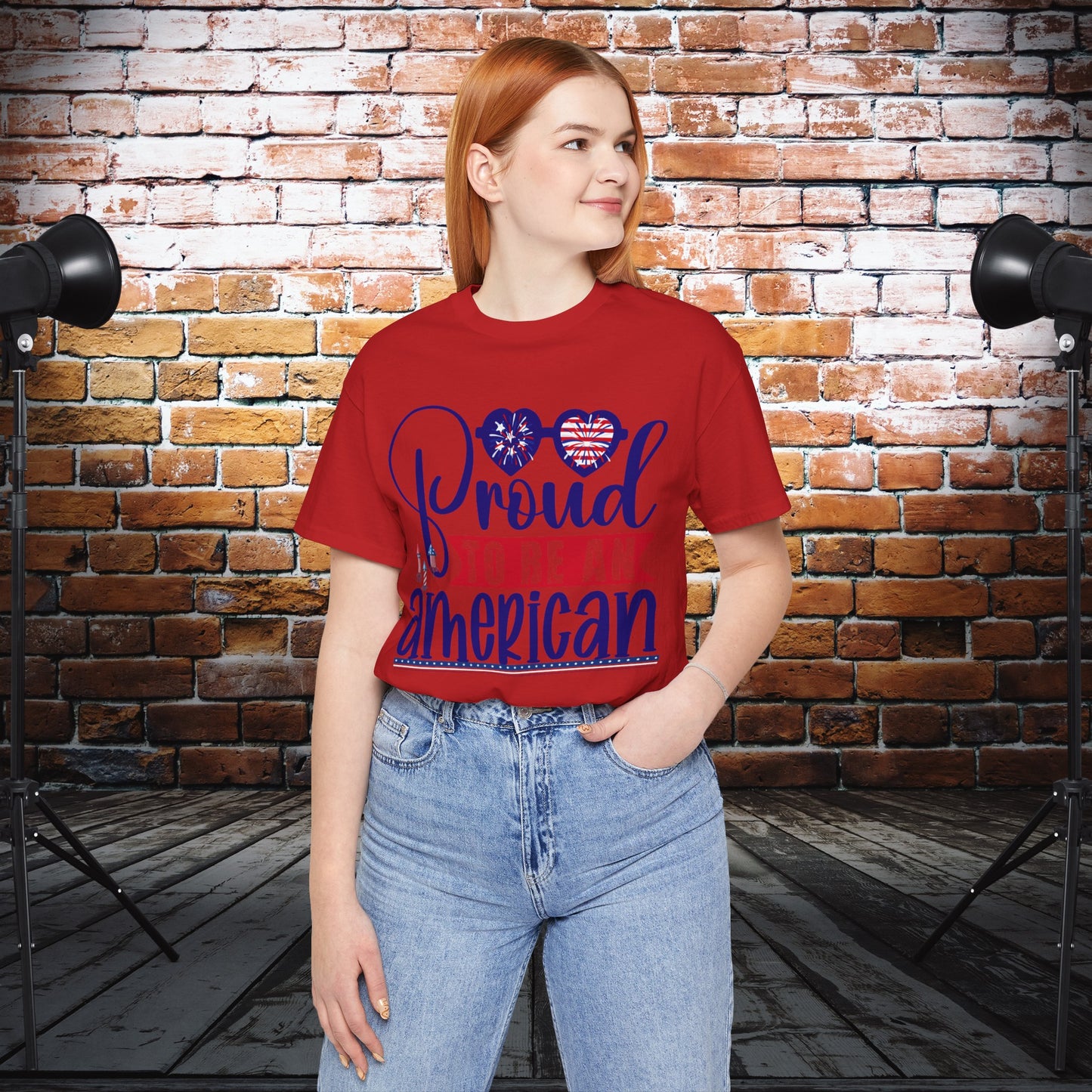 4th of July T-Shirt, Proud To Be An American T-shirt, Fourth of July unisex jersey short sleeve.